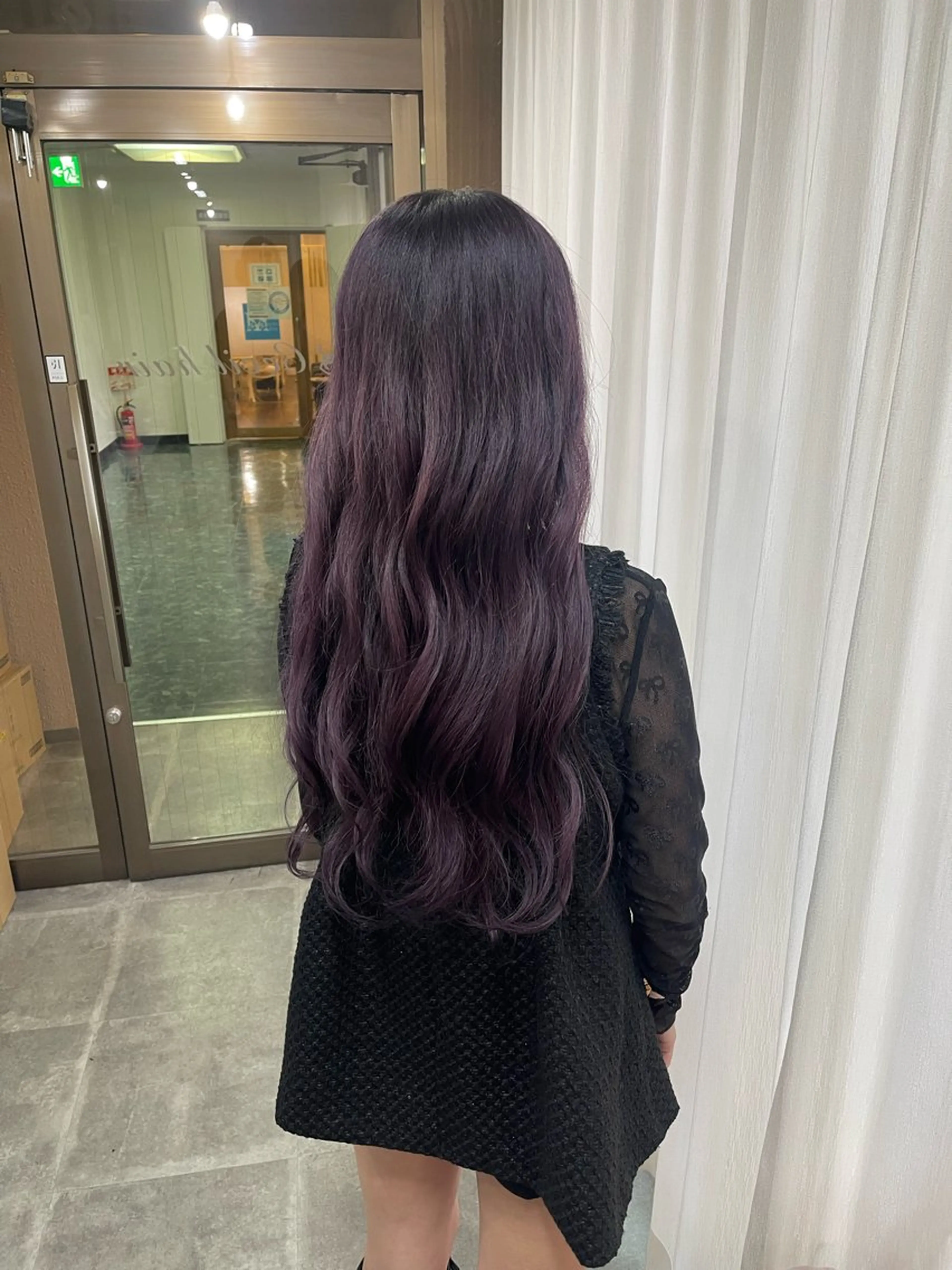 ロング カラー ブリーチ ケアブリーチ デザインカラー ダブルカラー パープルカラー SOYON西大寺店所属・ダブルカラー/ 髪質改善💎安藤のヘアスタイル