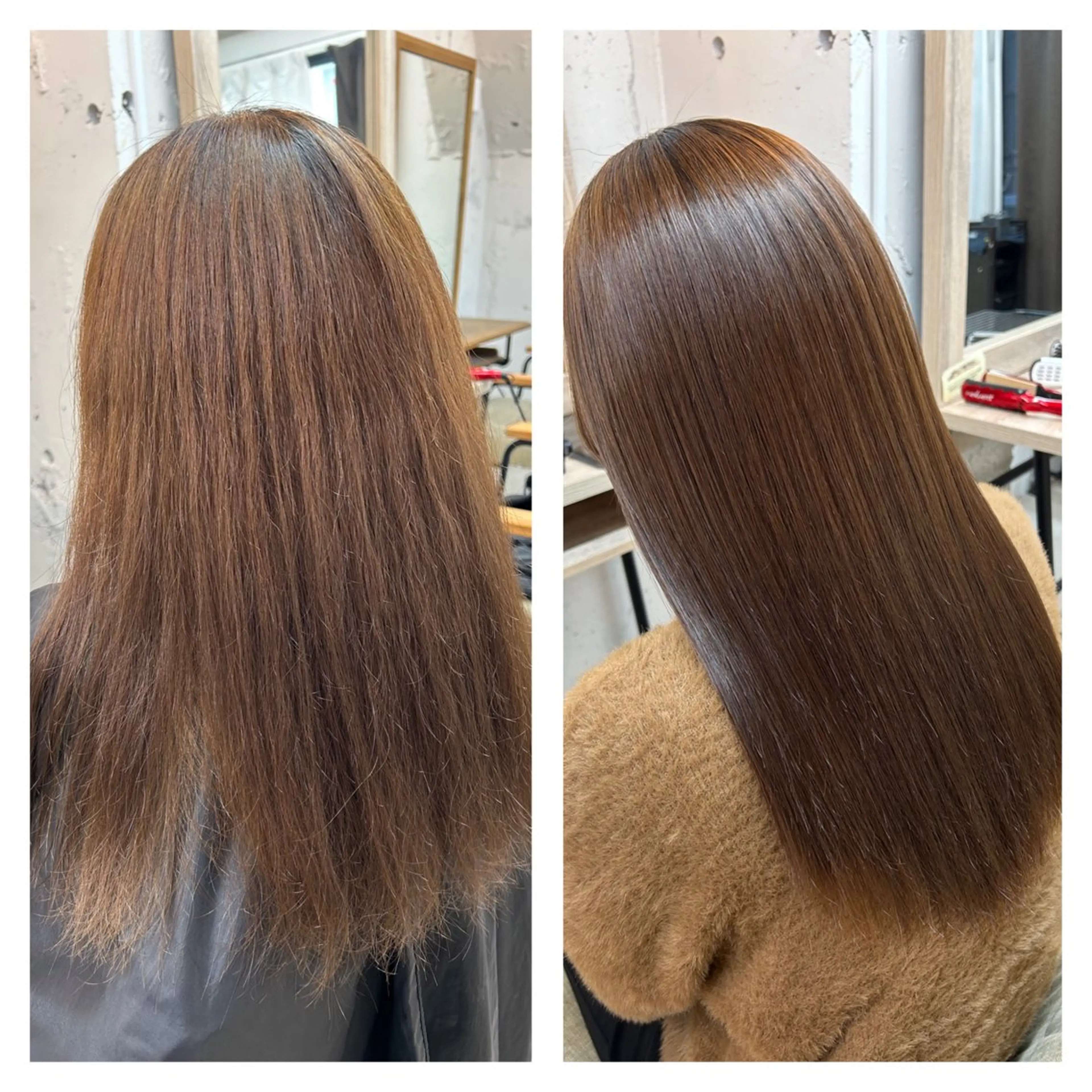 ロング パーマ くせ毛 縮毛矯正 岩崎 美帆のヘアスタイル