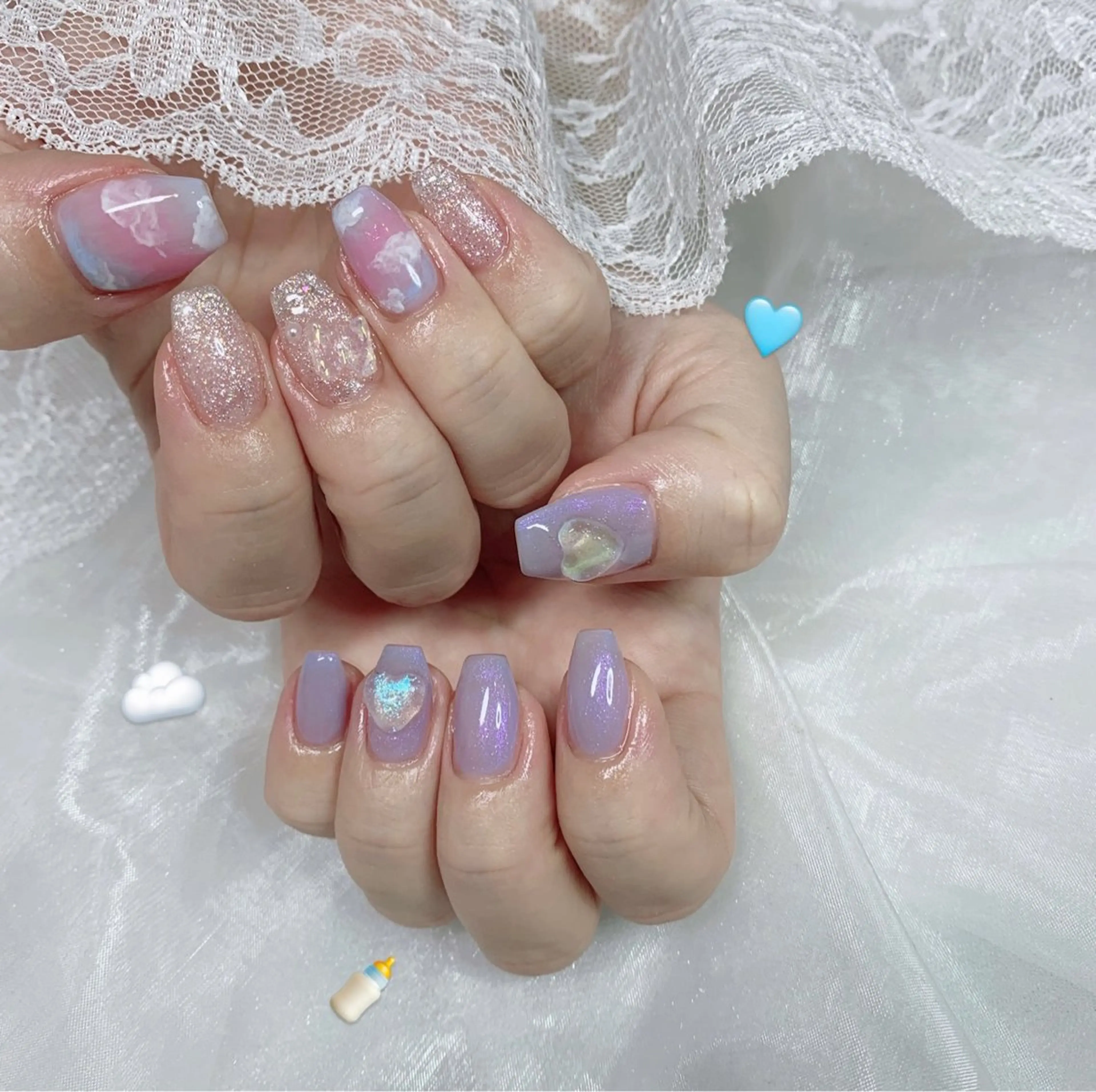 ネイル ハンドネイル La neige* yuki 🥯🍑のネイルデザイン