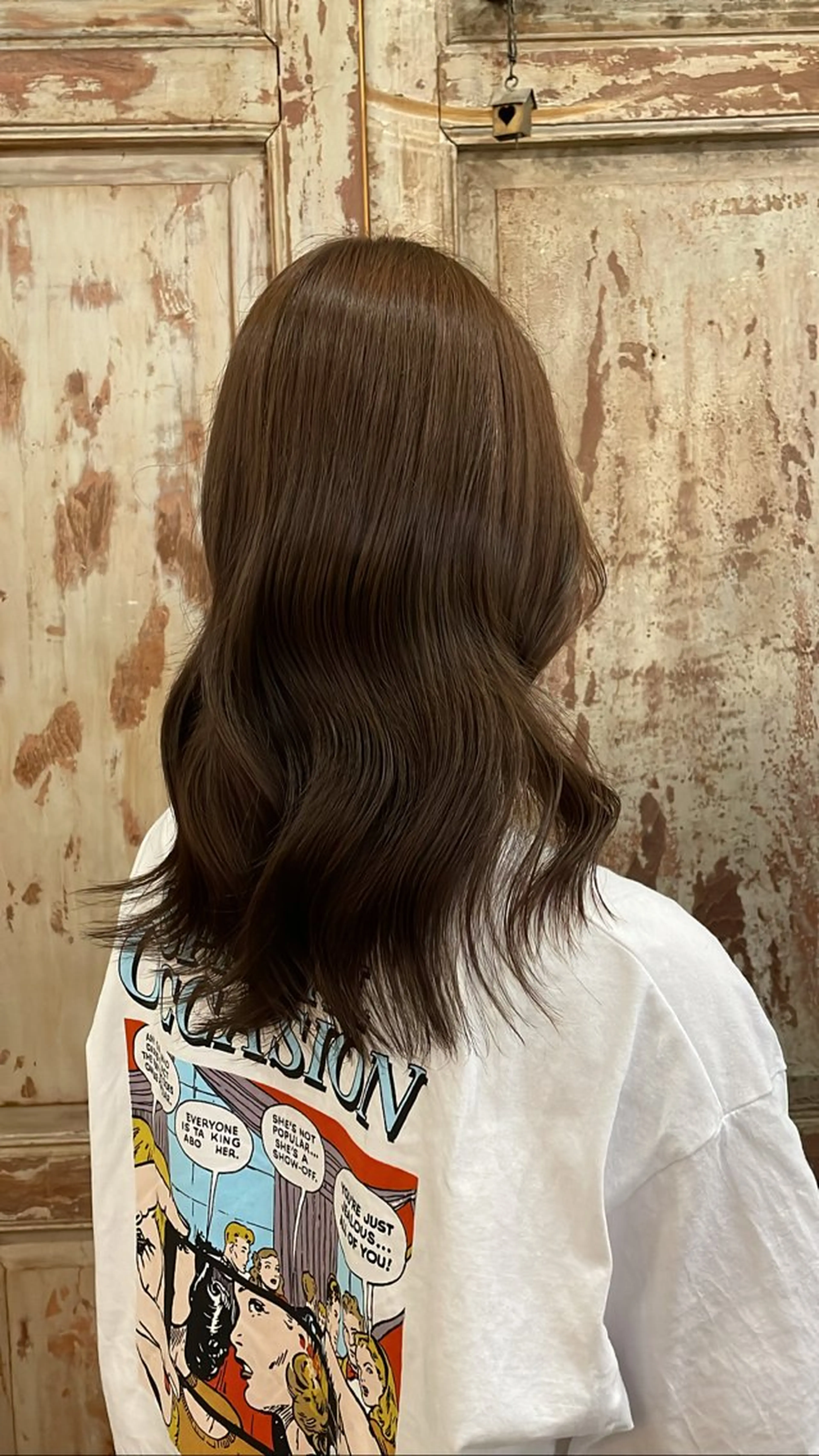 セミロング カラー ブリーチ ブリーチなしカラー i.+odori所属・‎🤍Miu‎🤍 レイヤーカット‎🤍のヘアスタイル