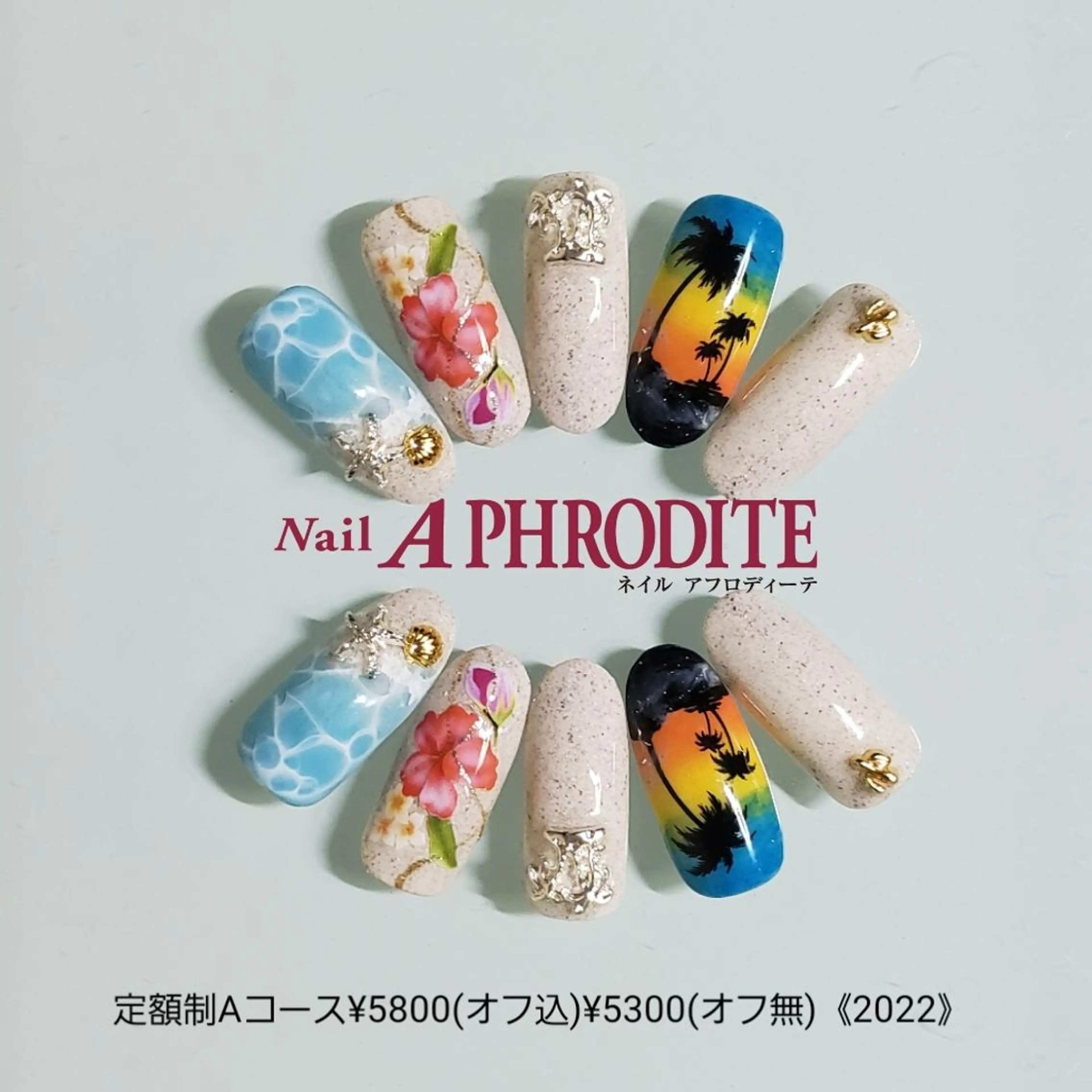 ネイル アートネイル ジェルネイル 持ち込み ソフトジェル ハンドネイル Nail Aphroditeのネイルデザイン