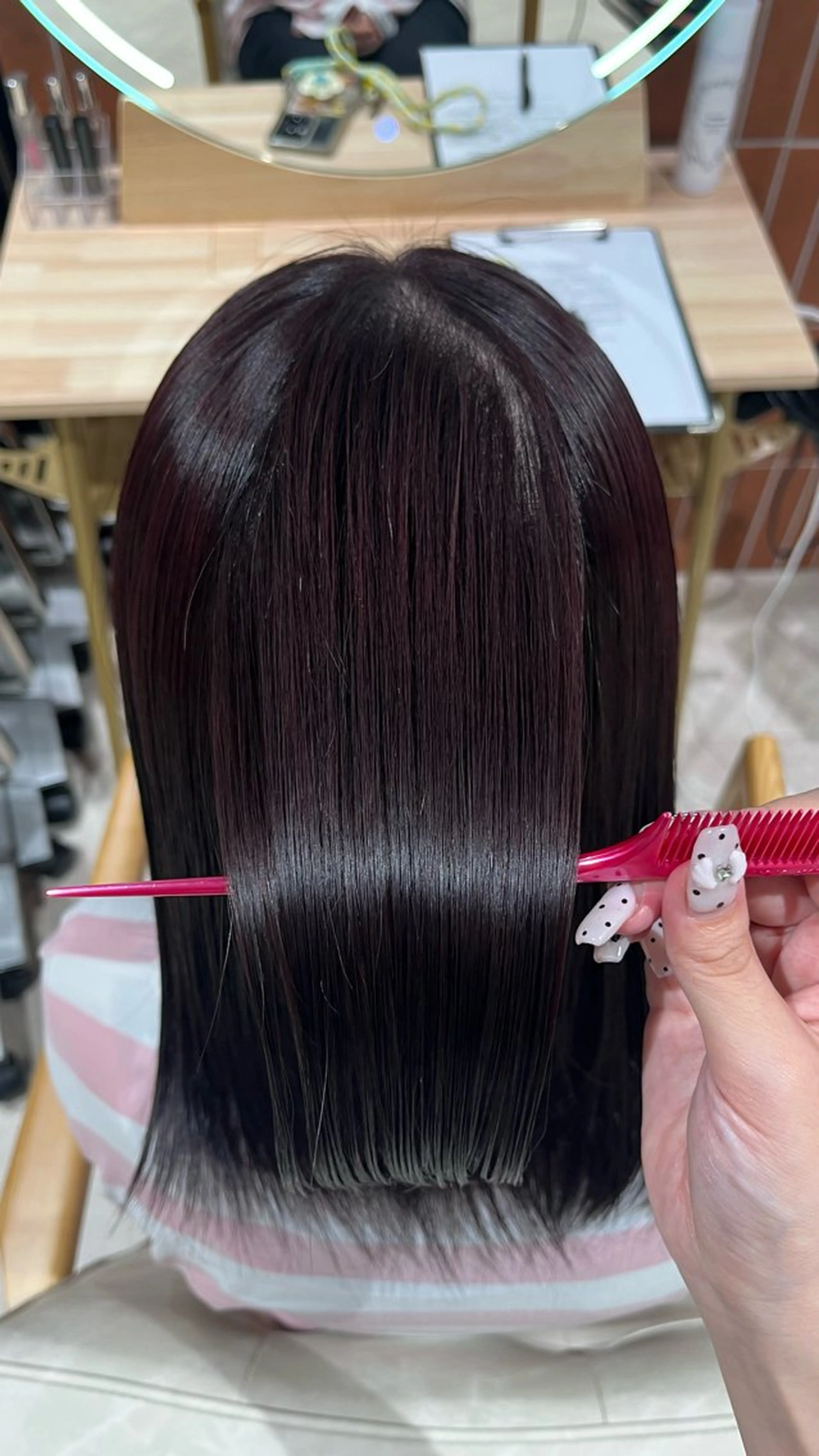 ロング カラー ヘアカラー トリートメント 🎀暖色カラー/ ハナ🎀のヘアスタイル