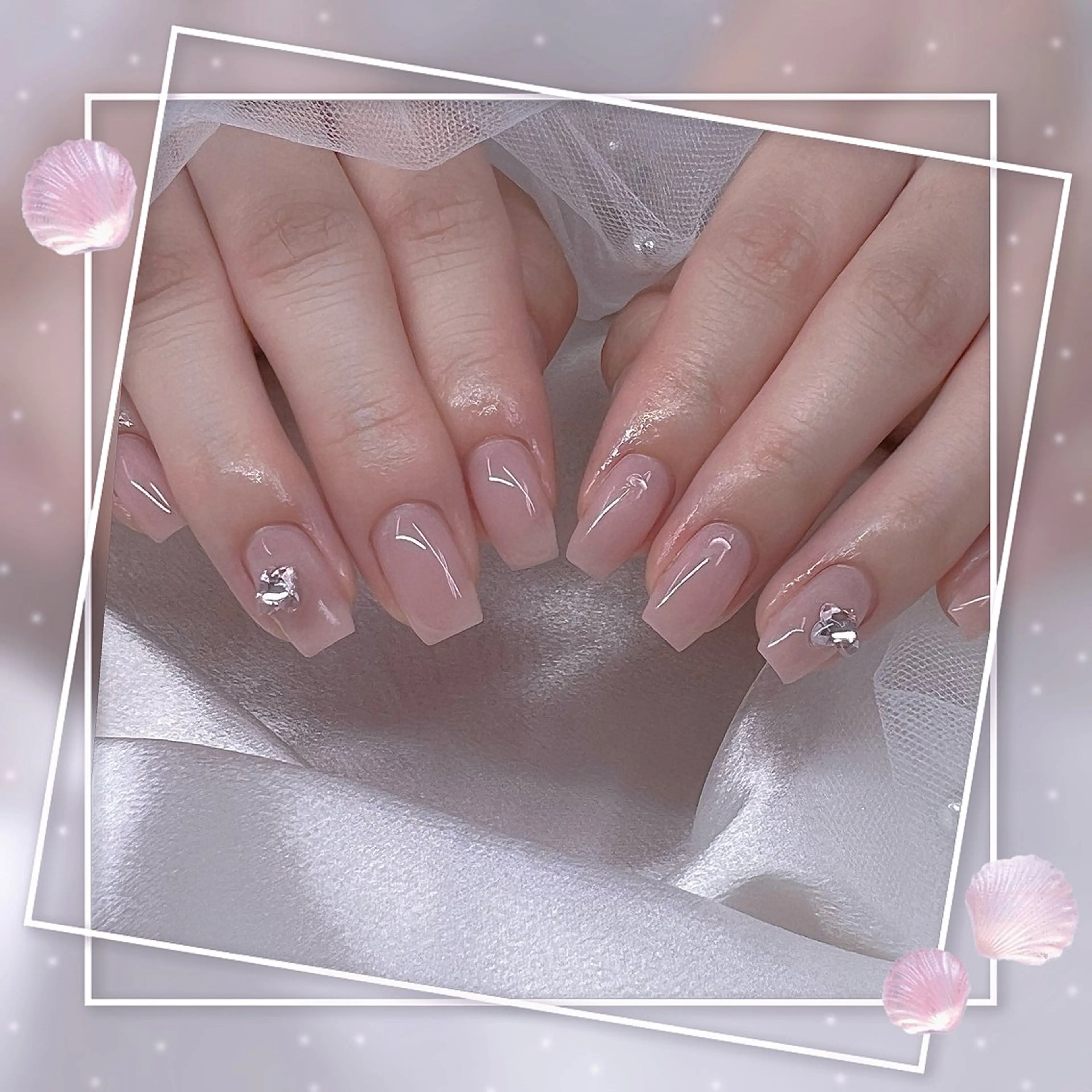 ネイル チークネイル フレンチネイル グラデーション マグネットネイル マグネットフレンチ ハンドネイル Chill Nailsalonのネイルデザイン