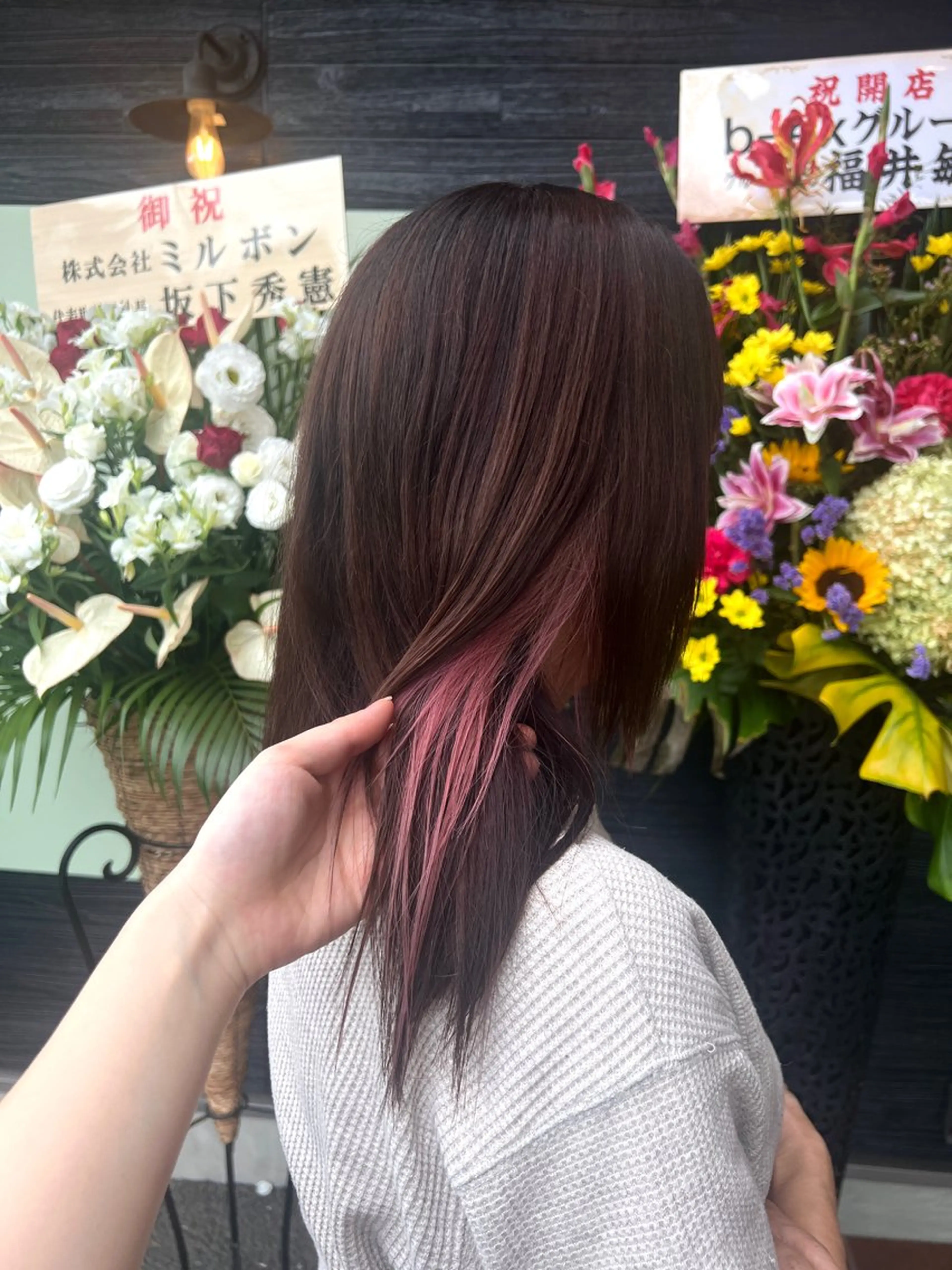 カラー ブラウンカラー インナーカラー ピンクカラー ヘアカラー トリートメント レイヤーカット 特化 ☘︎︎せりの眉毛・アイブロウイメージ