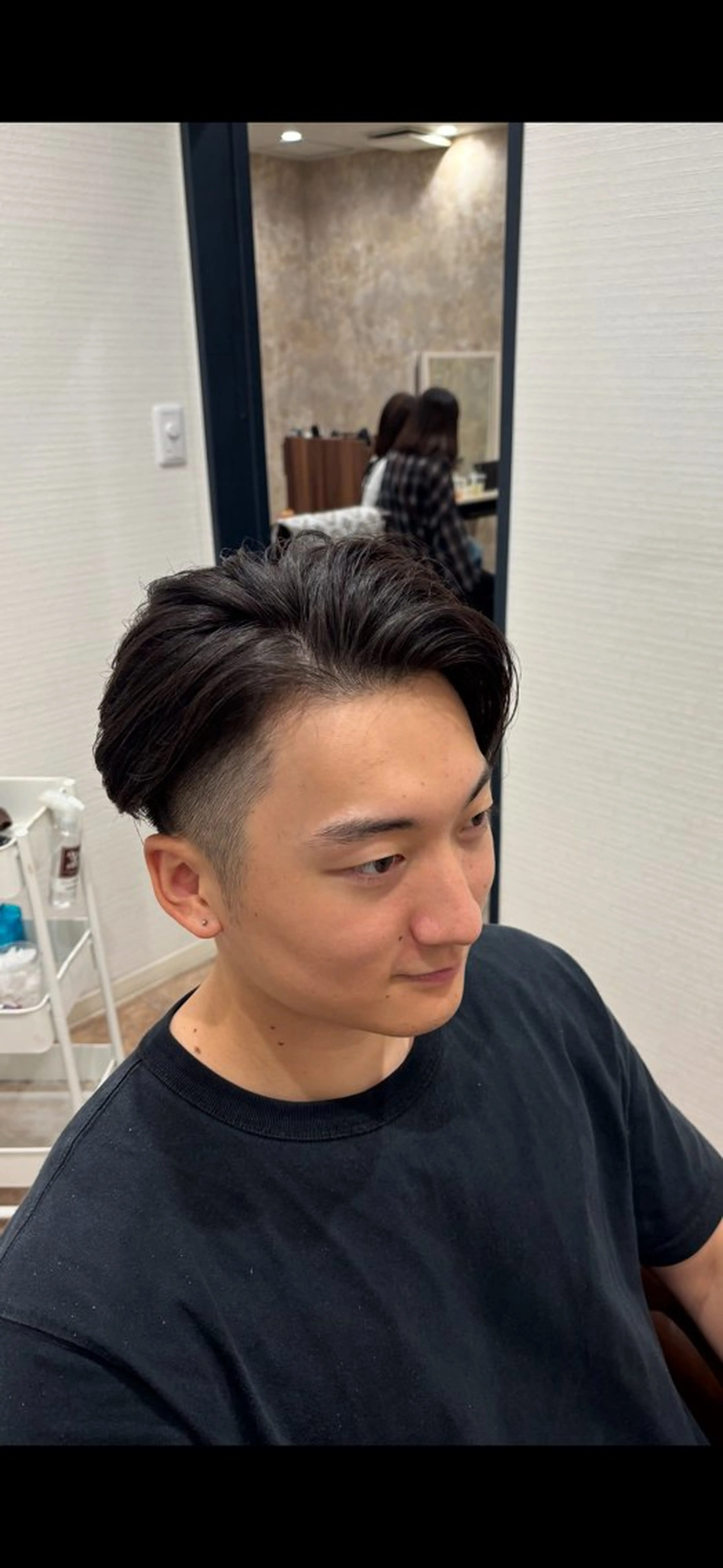 メンズ ビジネス カット パーマ 藤井 楓のヘアスタイル