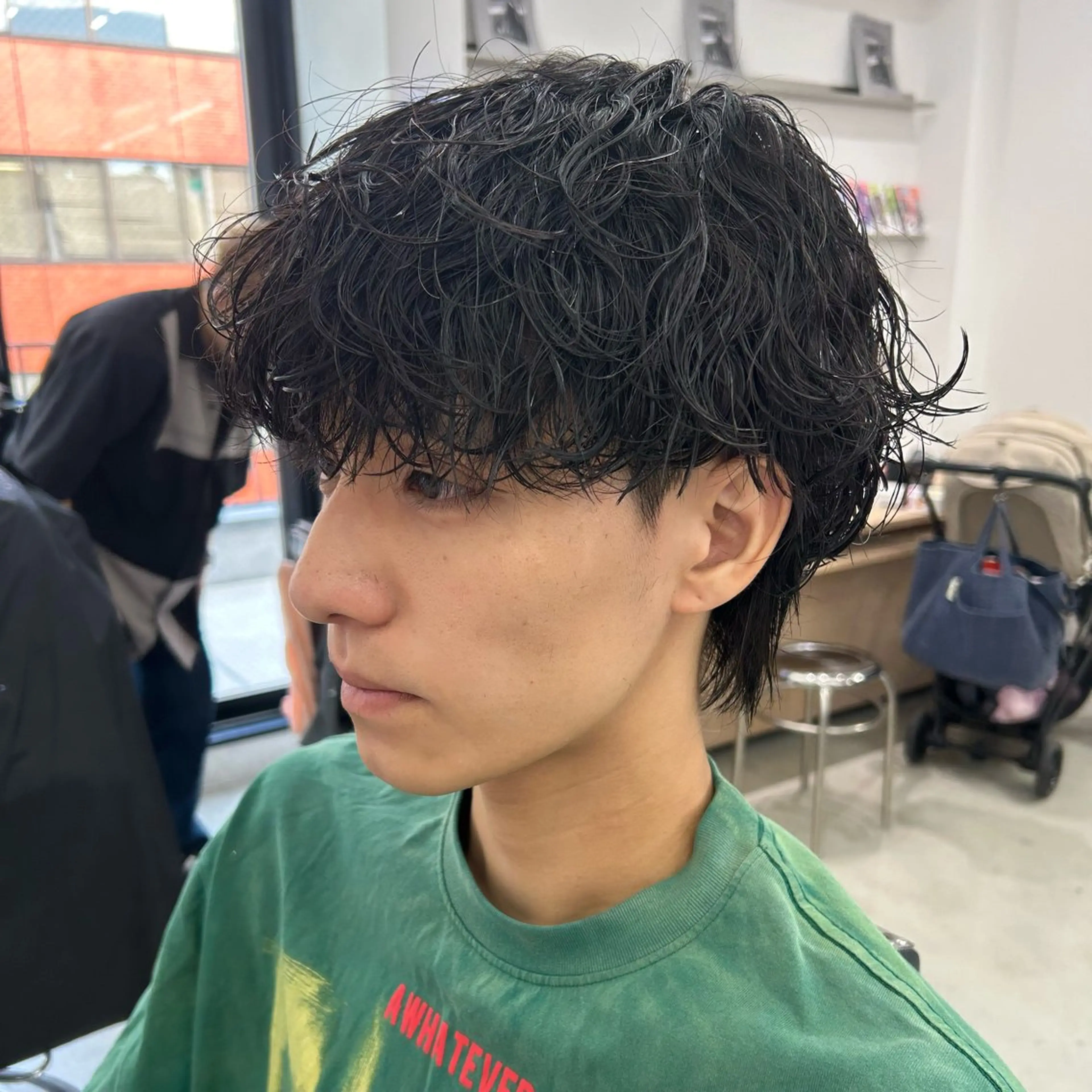 パーマ メンズ カット パーマ 安達 脩人のヘアスタイル