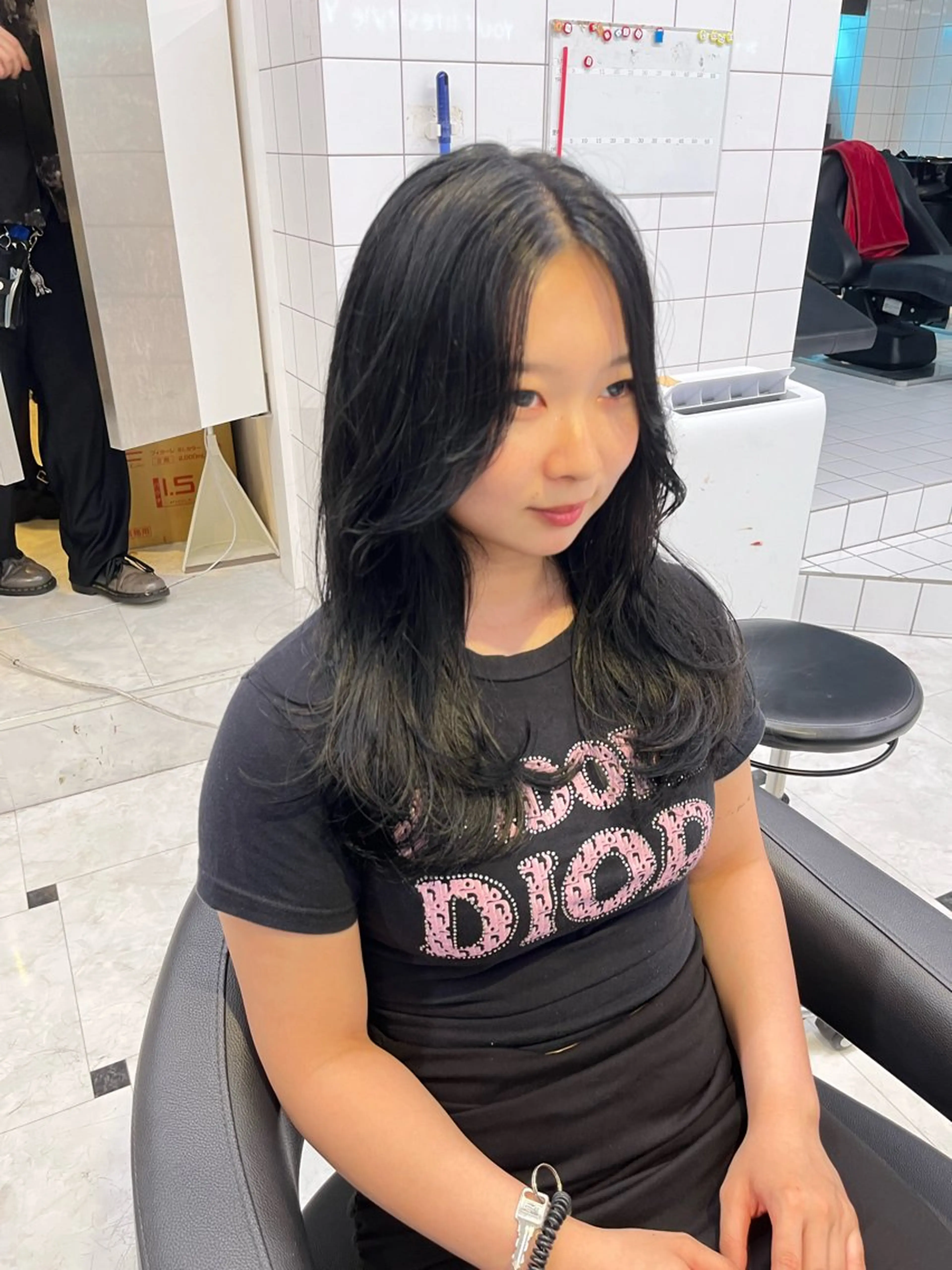 カラー カット ヘアカラー トリートメント 似合わせ💗透け感 💗ブリーチなし💗のヘアスタイル
