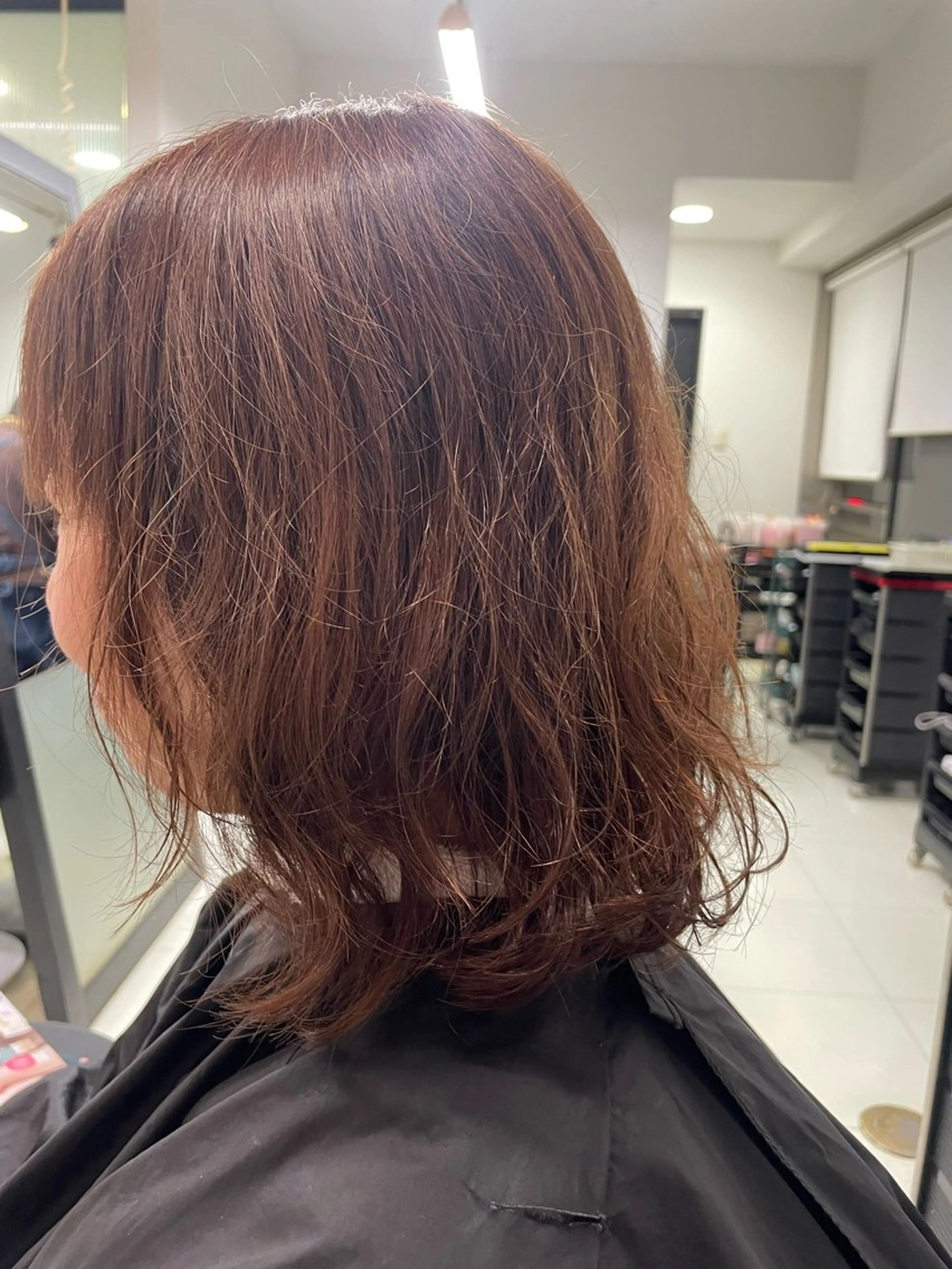 ミディアム パーマ 無料カットモデル 森田柊🐺のヘアスタイル