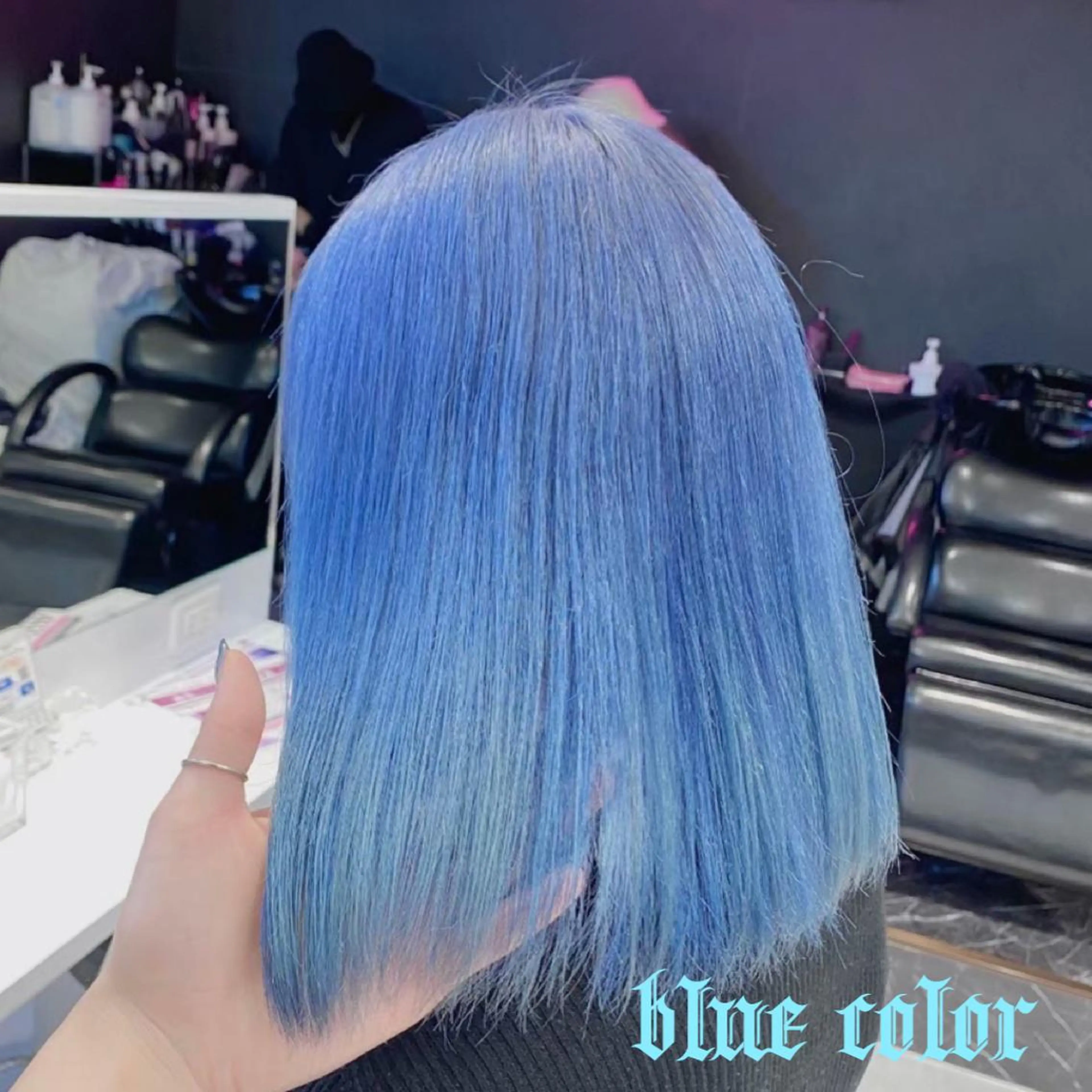 セミロング カラー シールエクステ アクアカラー ブリーチ ケアブリーチ ダブルカラー 似合わせパーマ🔥 渡邉愛斗のヘアスタイル