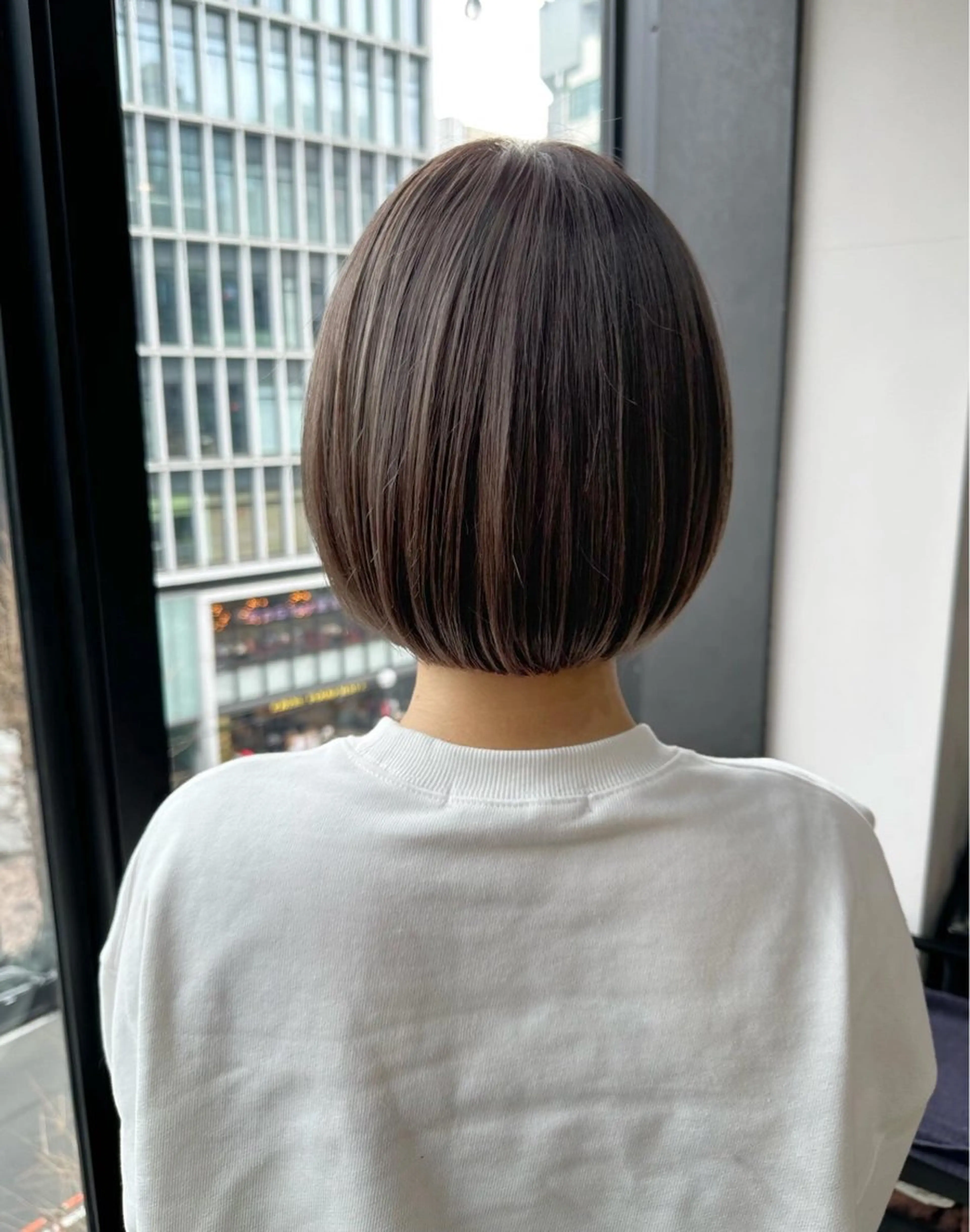 ミディアム カラー カット ヘアカラー トリートメント 透明感カラー/ボブ /佐藤伶のヘアスタイル