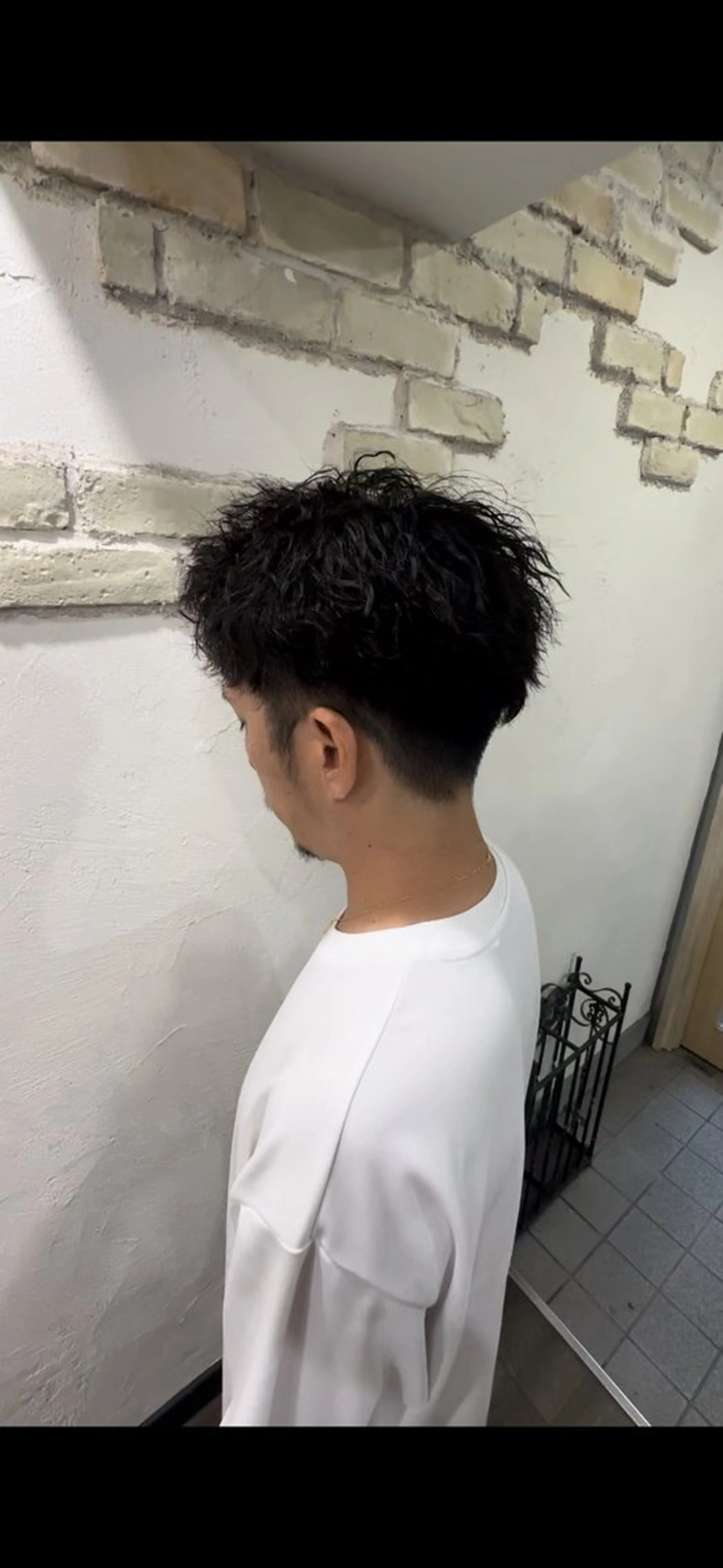 ミディアム パーマ ヘアーズベリー 藤本のヘアスタイル