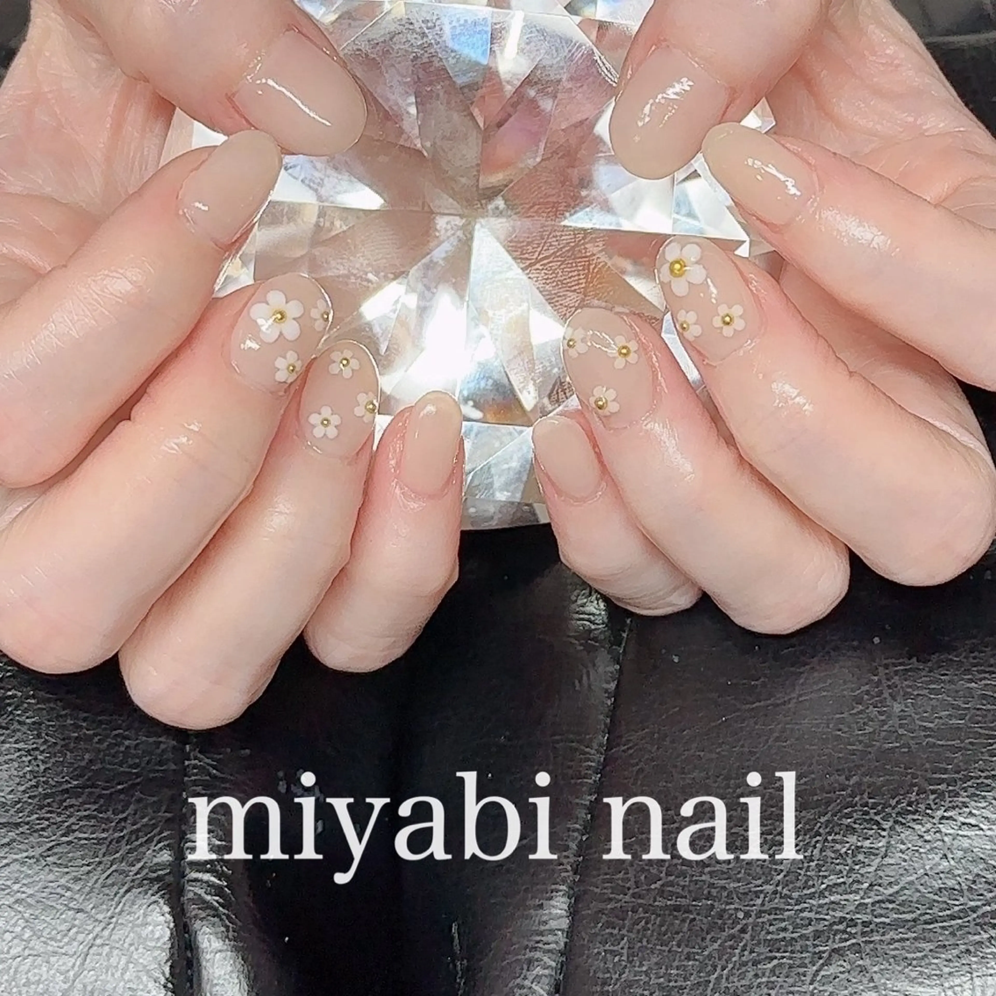 ネイル フラワーネイル ジェルネイル 持ち込み オフィスネイル ハンドネイル miyabi nail 桂川駅近くのネイルデザイン