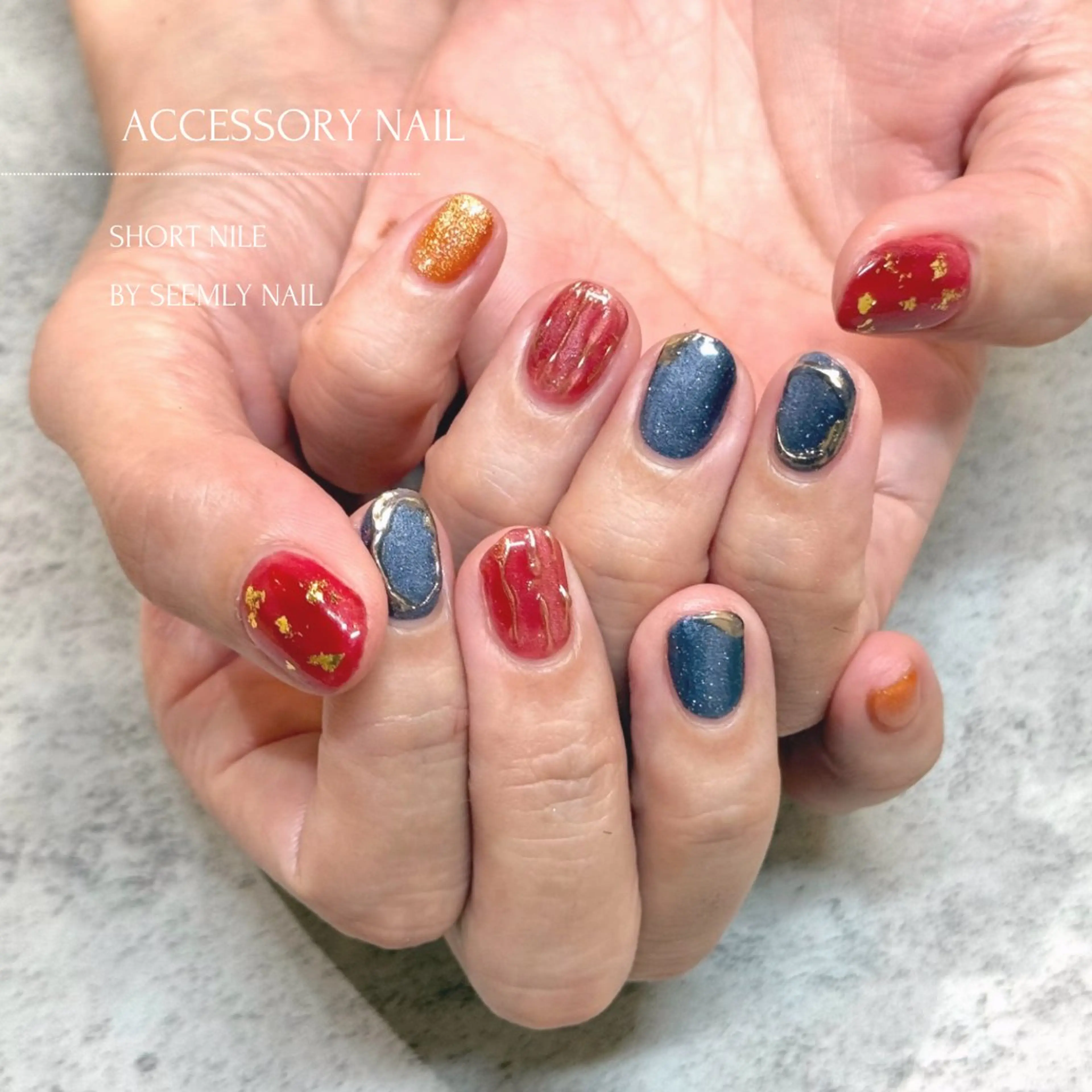 ネイル ジェルネイル マグネットネイル パラジェル 冬ネイル Seemly 千田町店所属・フラワーパラジェル 🌸シームリーエミのネイルデザイン