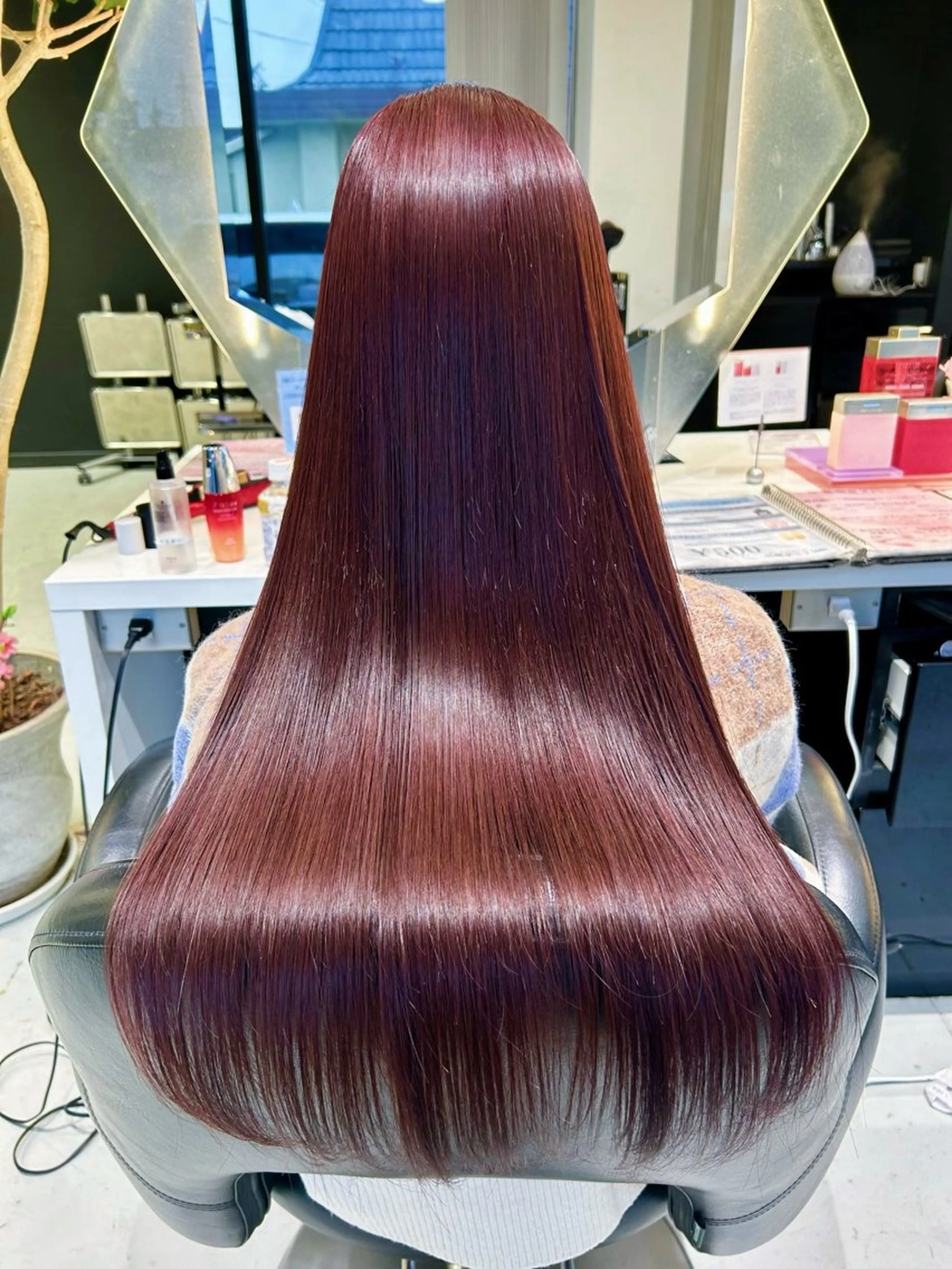 ロング ヘアカラー 縮毛矯正・癒し ヘッドスパ🧸心菜のヘアスタイル