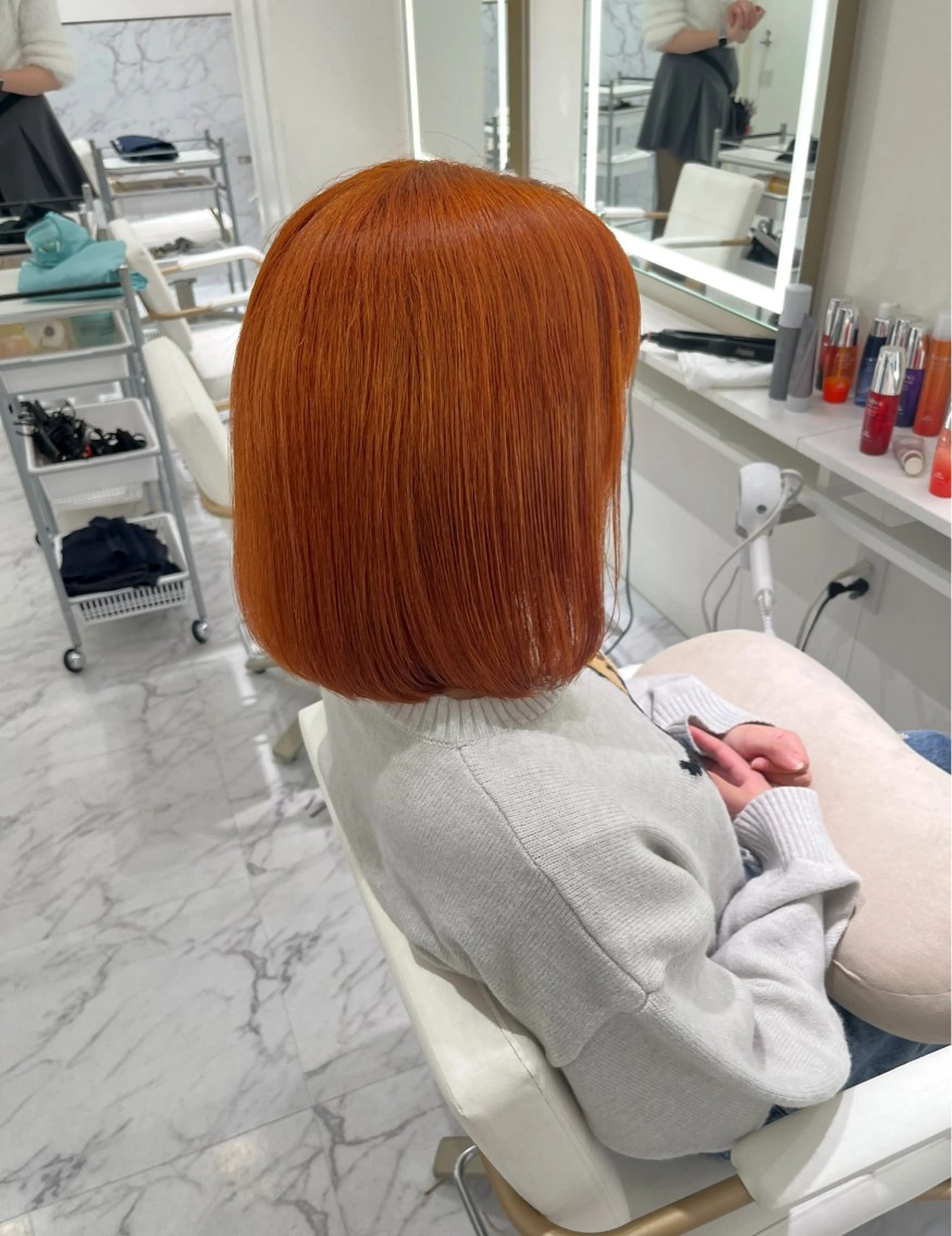 ミディアム カラー ヘアカラー ParveMix 🌝🫧山本 玲南のヘアスタイル