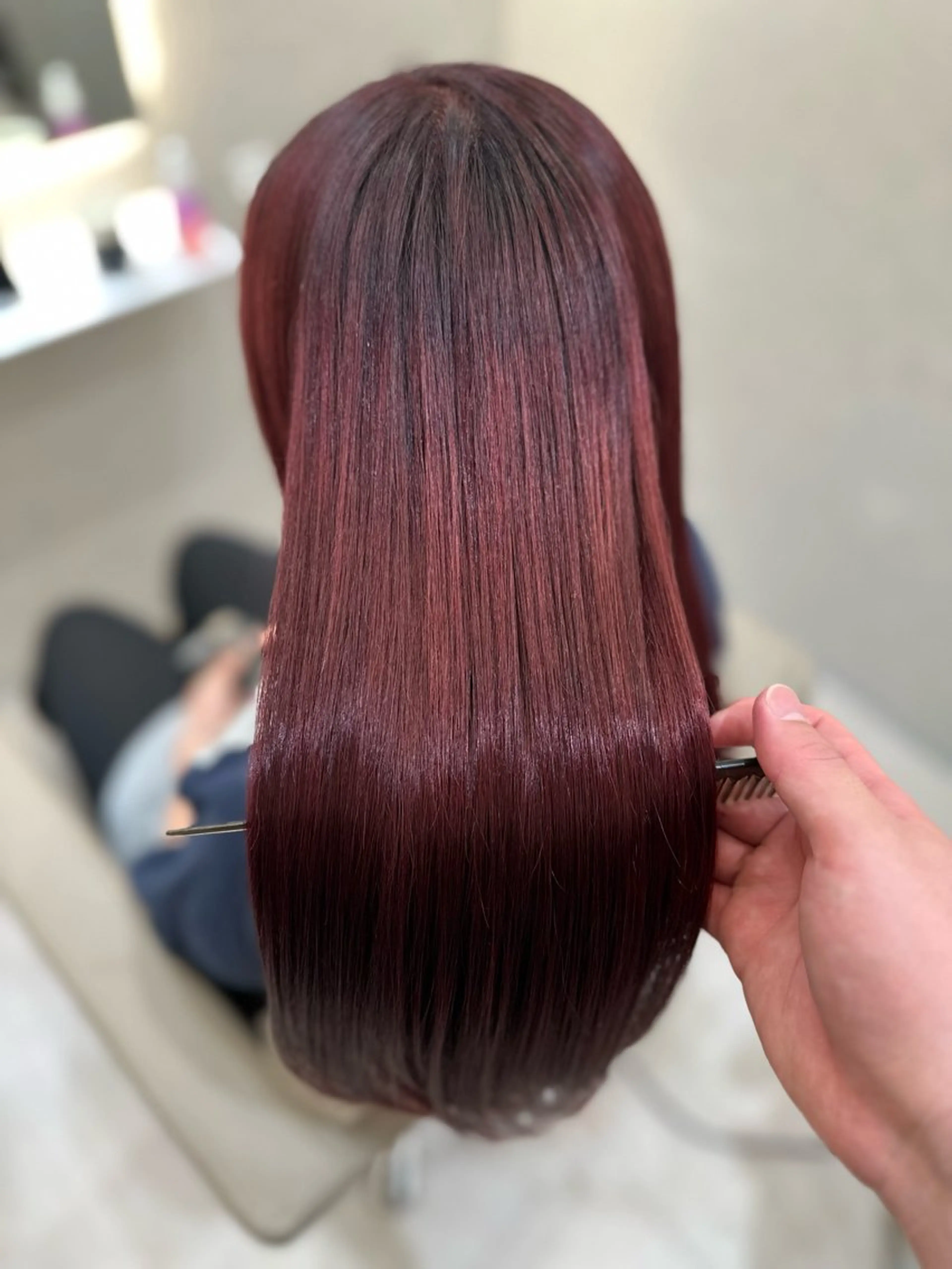 ロング カラー カット ヘアカラー トリートメント 縮毛矯正/髪質改善 レイヤー/山内健太郎のヘアスタイル