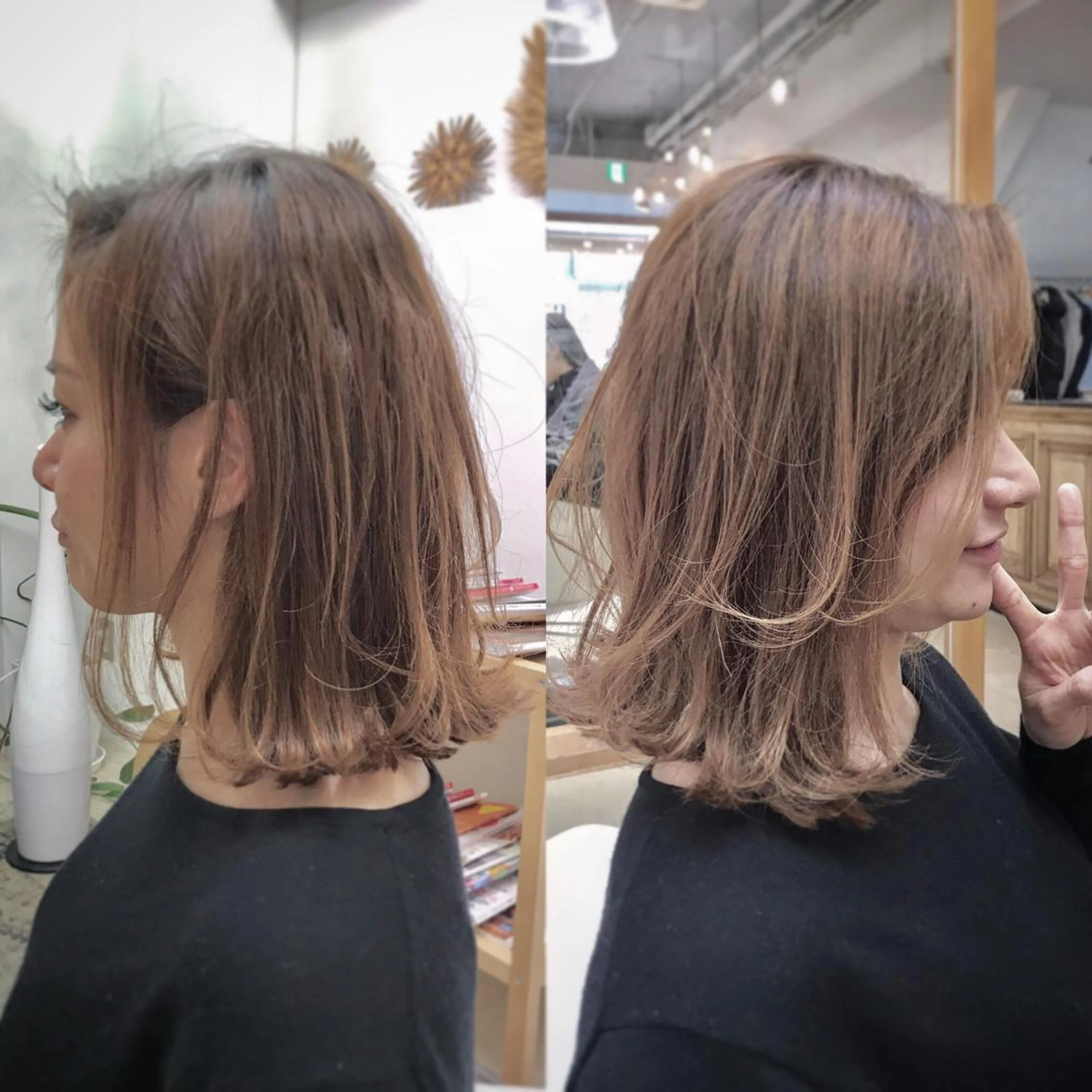 ミディアム カット トリートメント 平田 健一のヘアスタイル