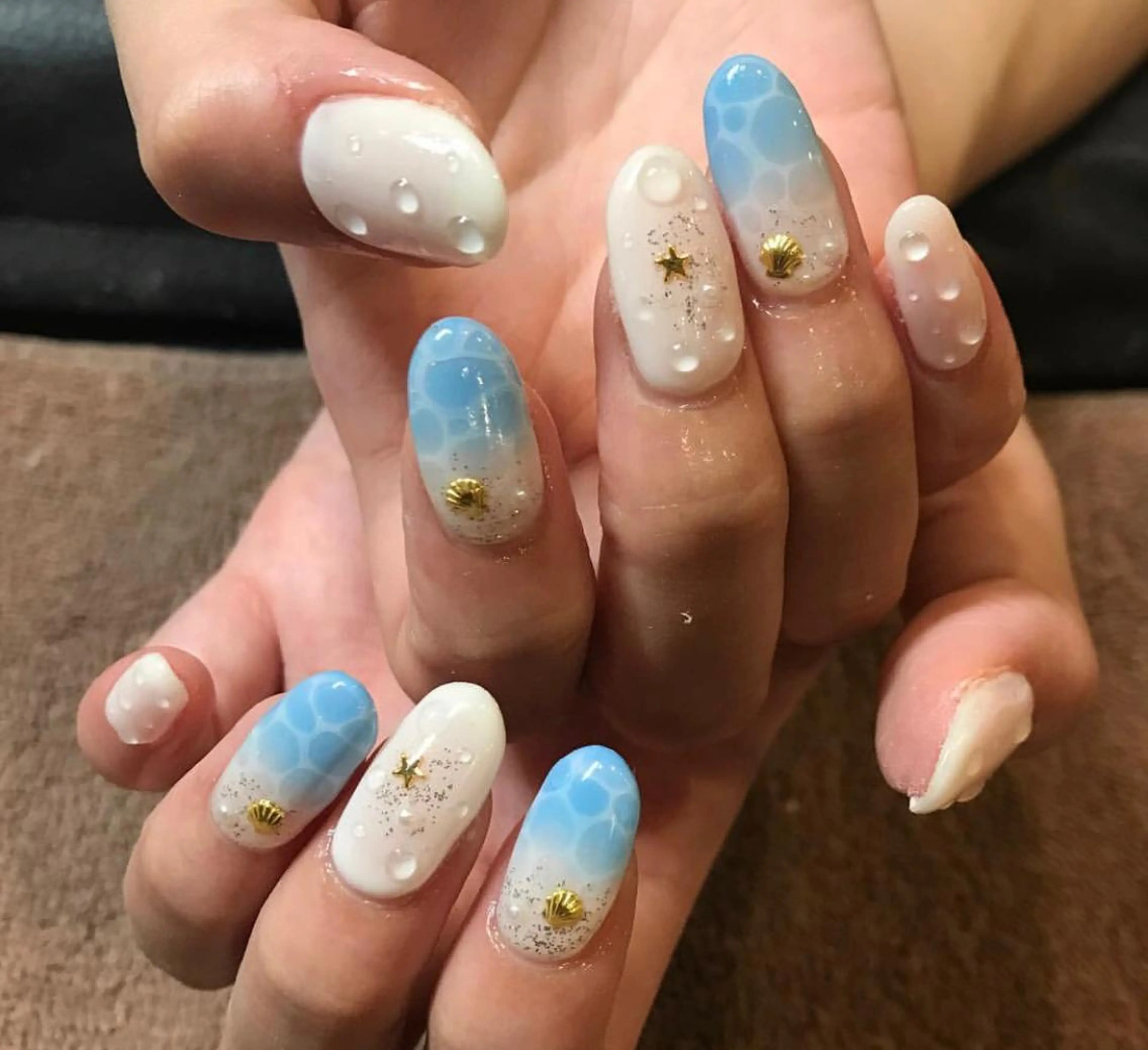 ネイル 夏ネイル マルサンカクシカク所属・○△□ 守口市のネイルデザイン