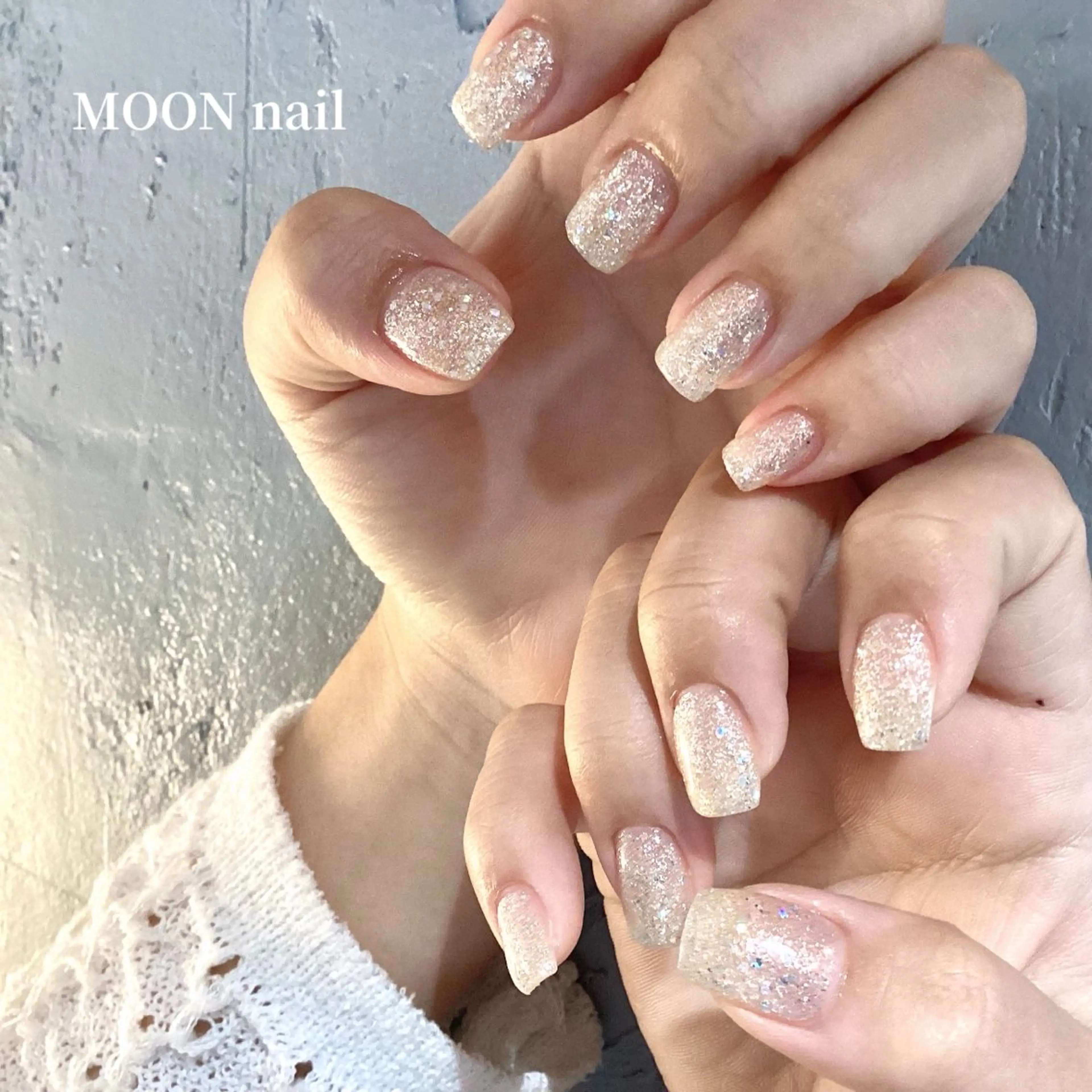 ネイル ラメ(グリッター) ワンカラーネイル 浦添 MOON  nailのネイルデザイン