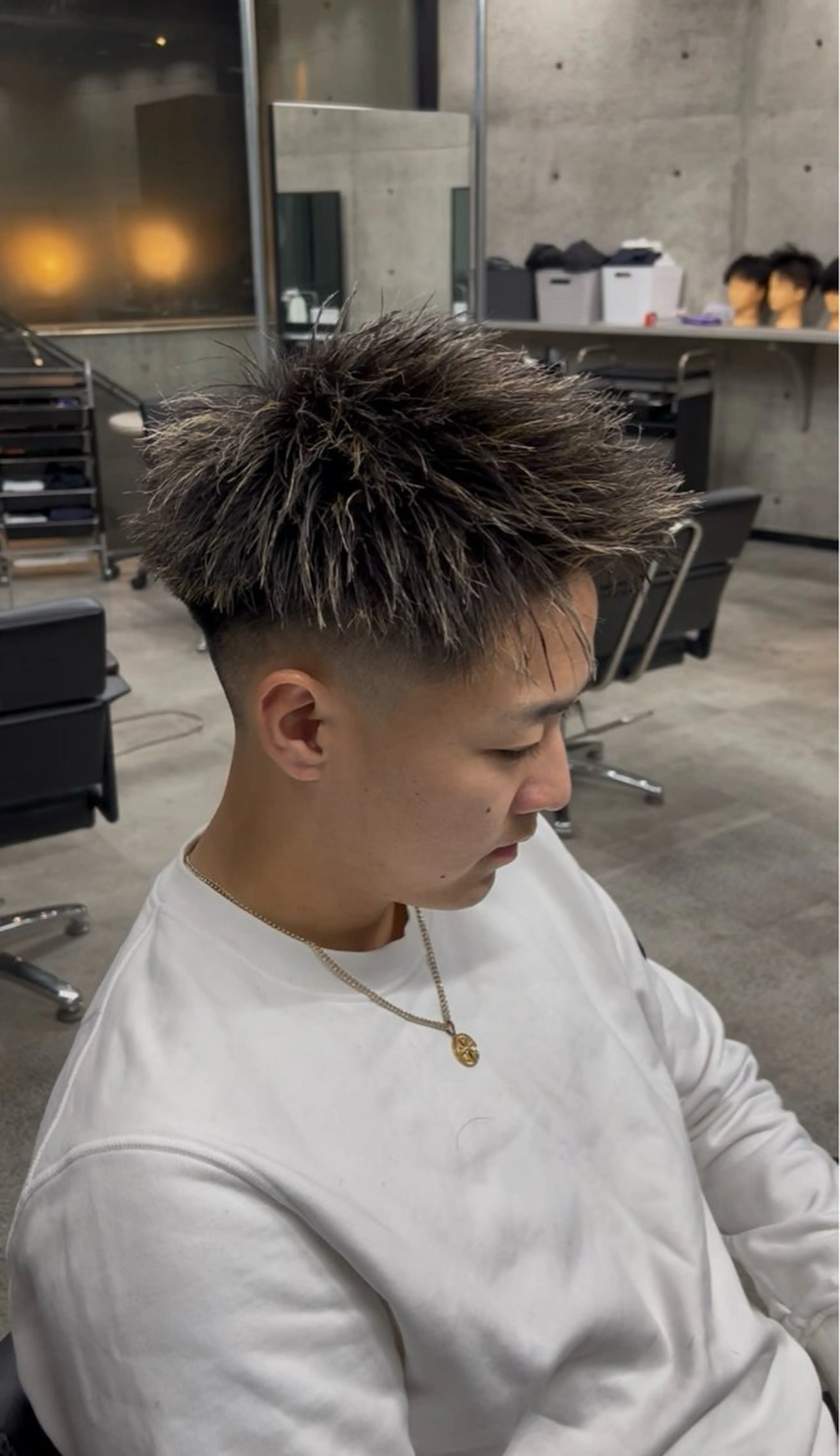 ショート メンズ アップバング era本店所属・笹尾 陸/era本店 メンズ短髪系美容師のヘアスタイル