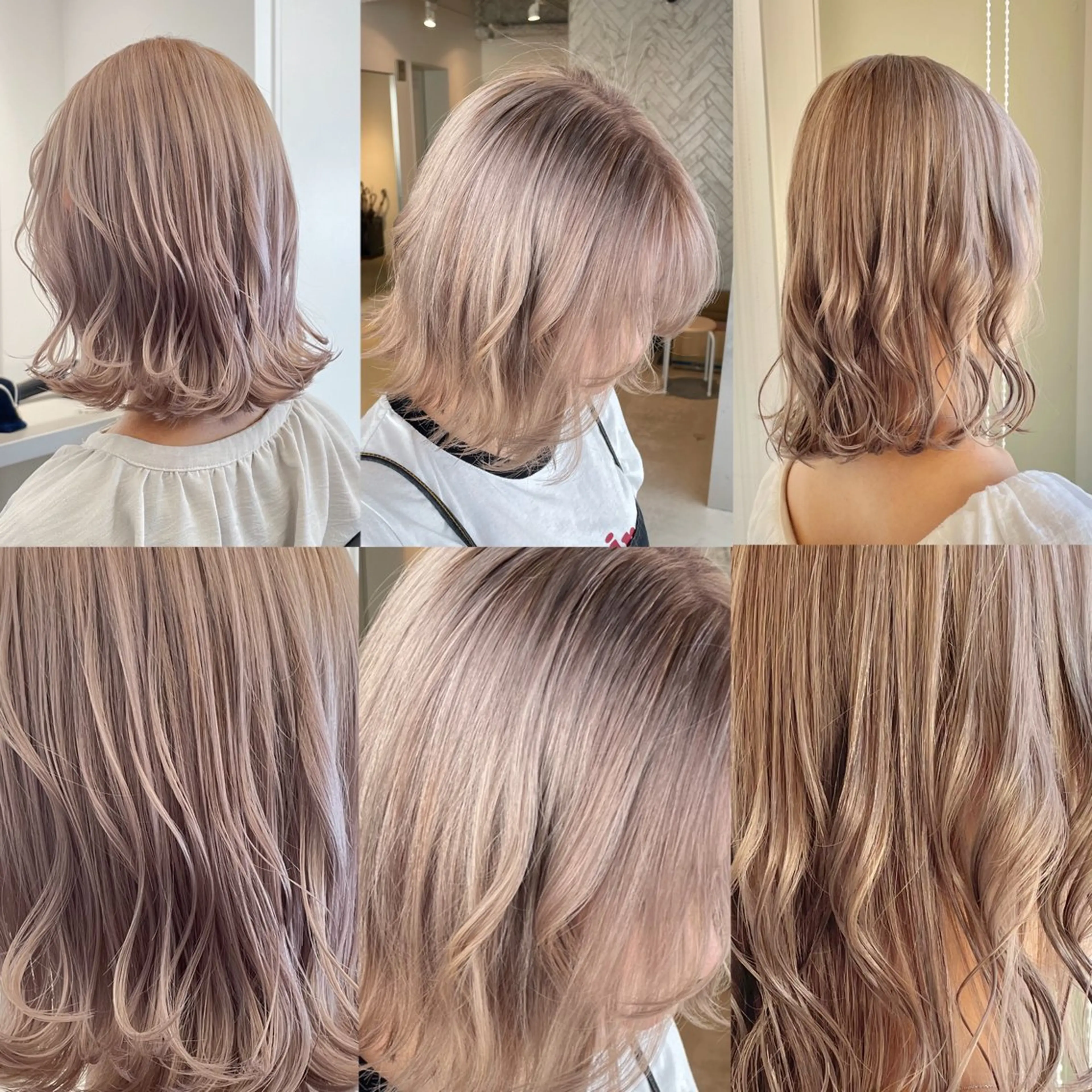 ミディアム カット ヘアカラー トリートメント ヘアセット 🎗井上 竜 ブリーチ指名No.1のヘアスタイル
