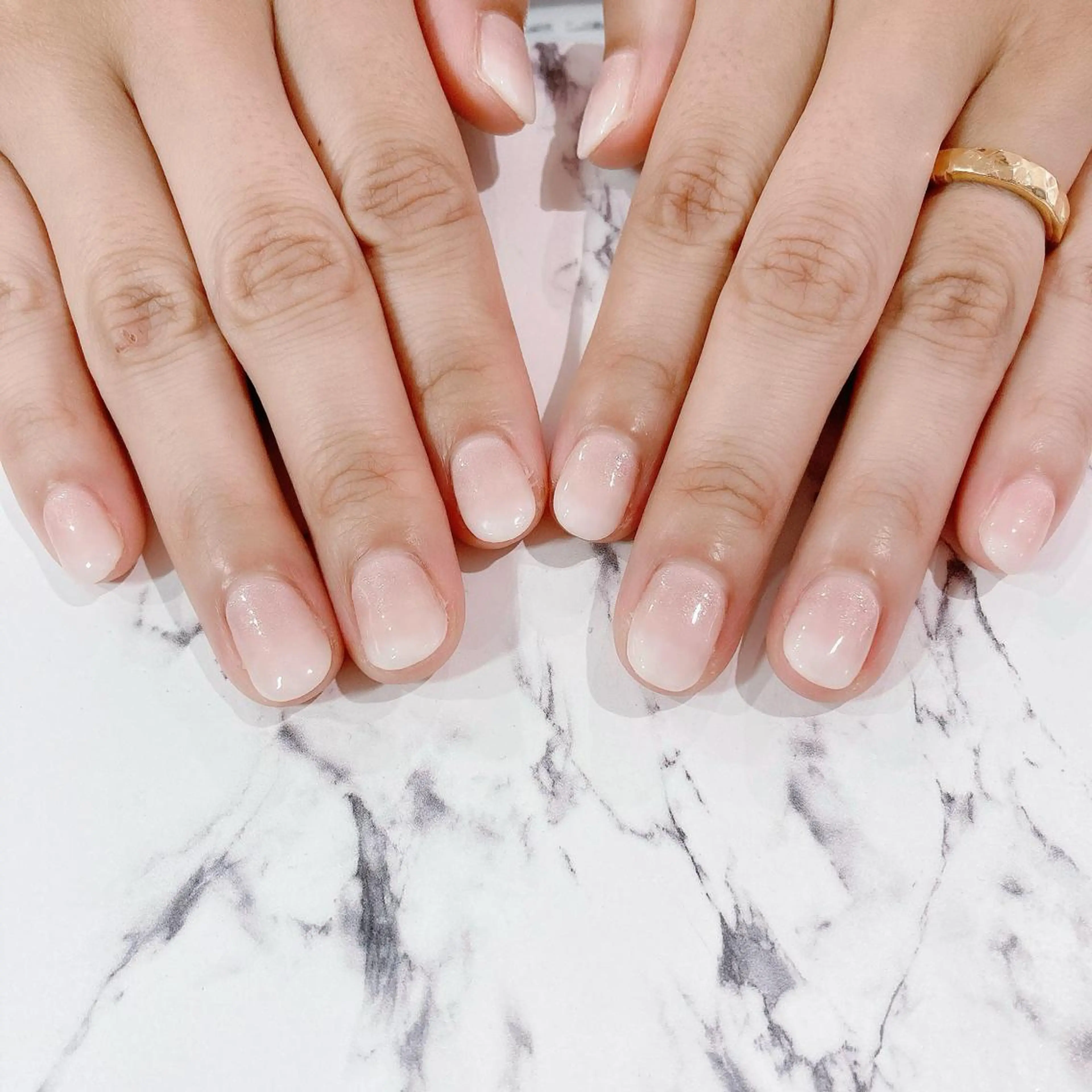 ネイル ジェルネイル グラデーション オフィスネイル パラジェル シンプルネイル ハンドネイル Nail Kのネイルデザイン