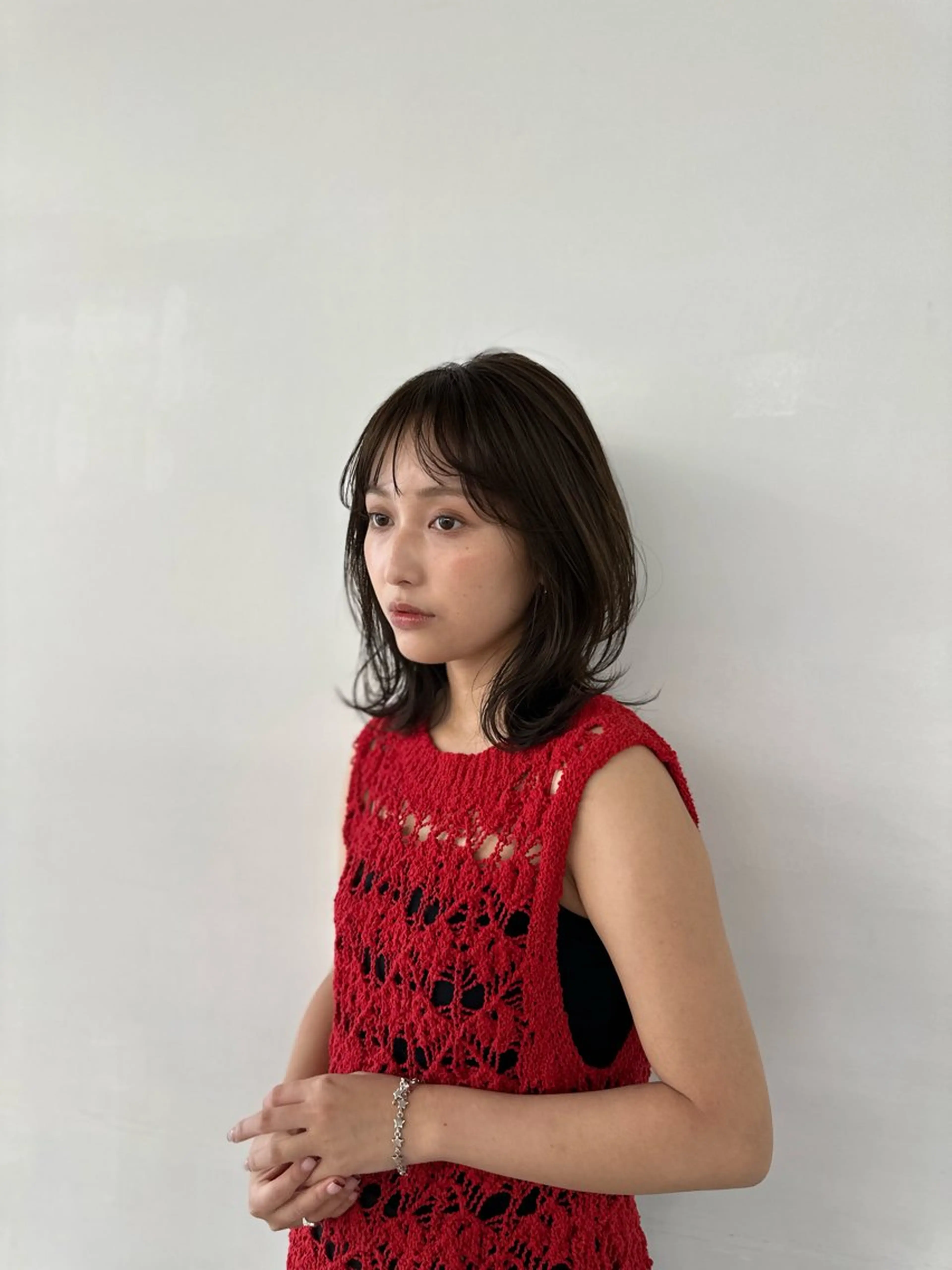 ミディアム レイヤーカット カット さとう あやかのヘアスタイル