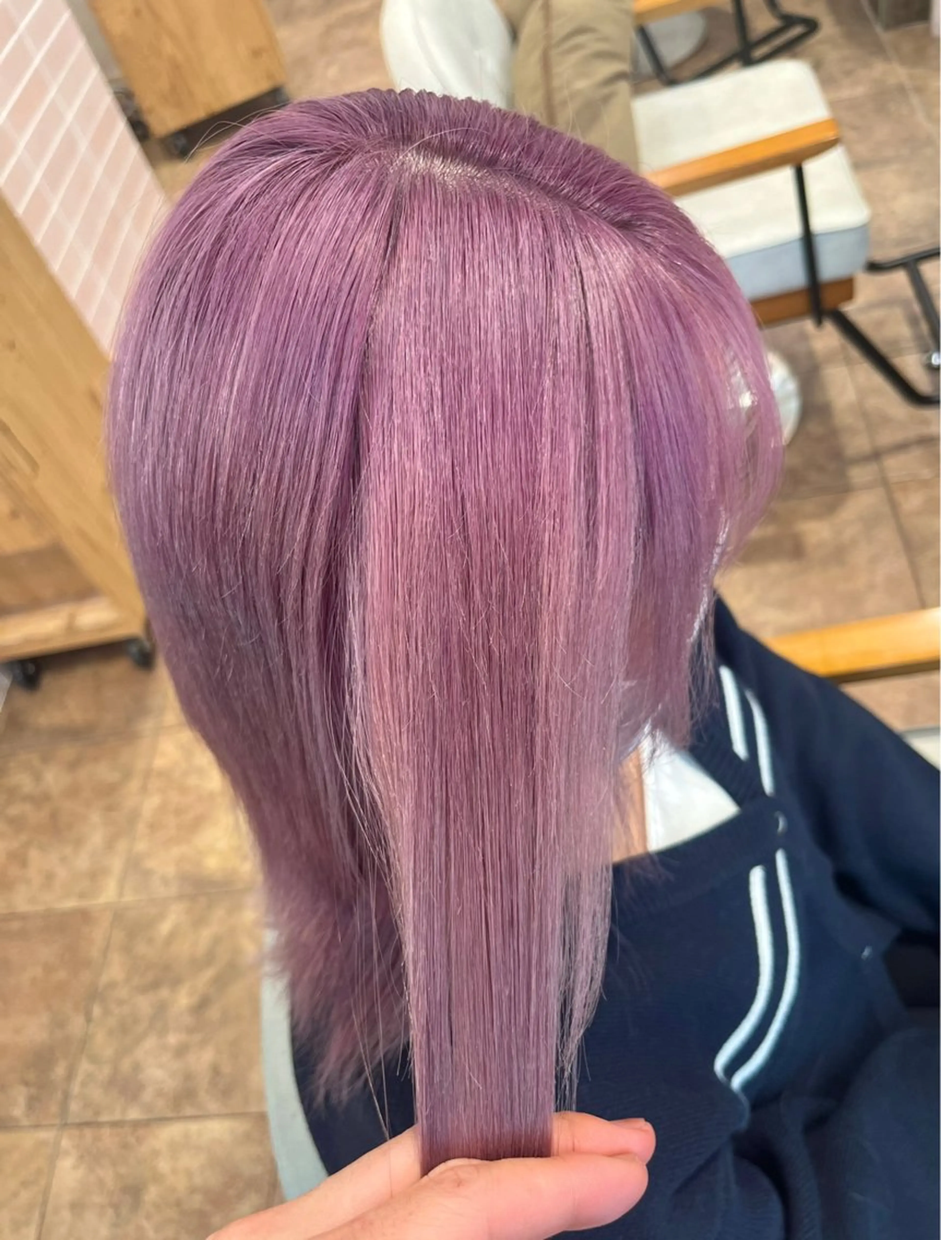 セミロング カラー ベージュカラー ラベンダーカラー ピンクカラー ヘアカラー トリートメント 北村 優斗のヘアスタイル