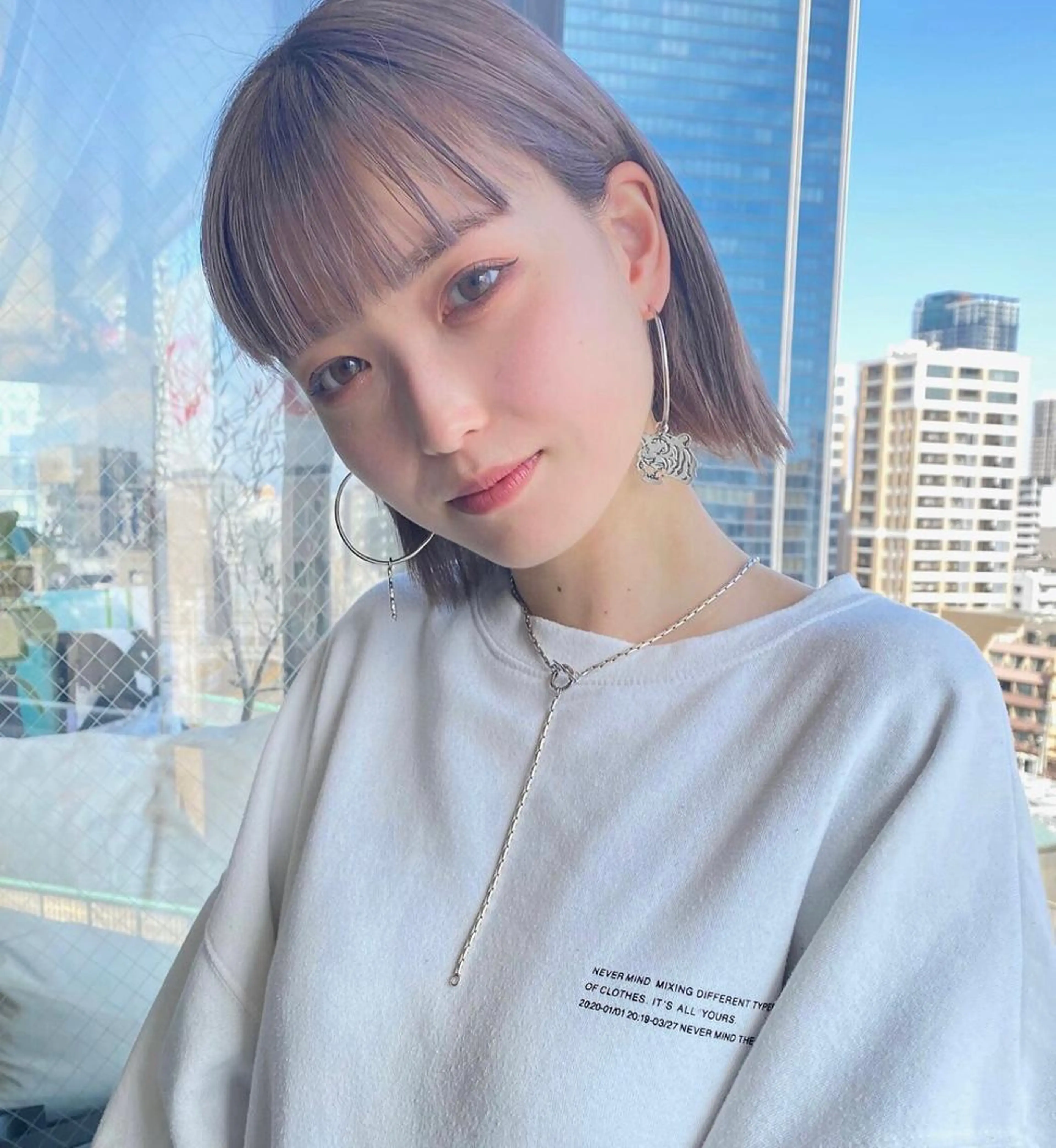 ショート カラー カット 縮毛矯正 【バレイヤージュ】 kentoのヘアスタイル