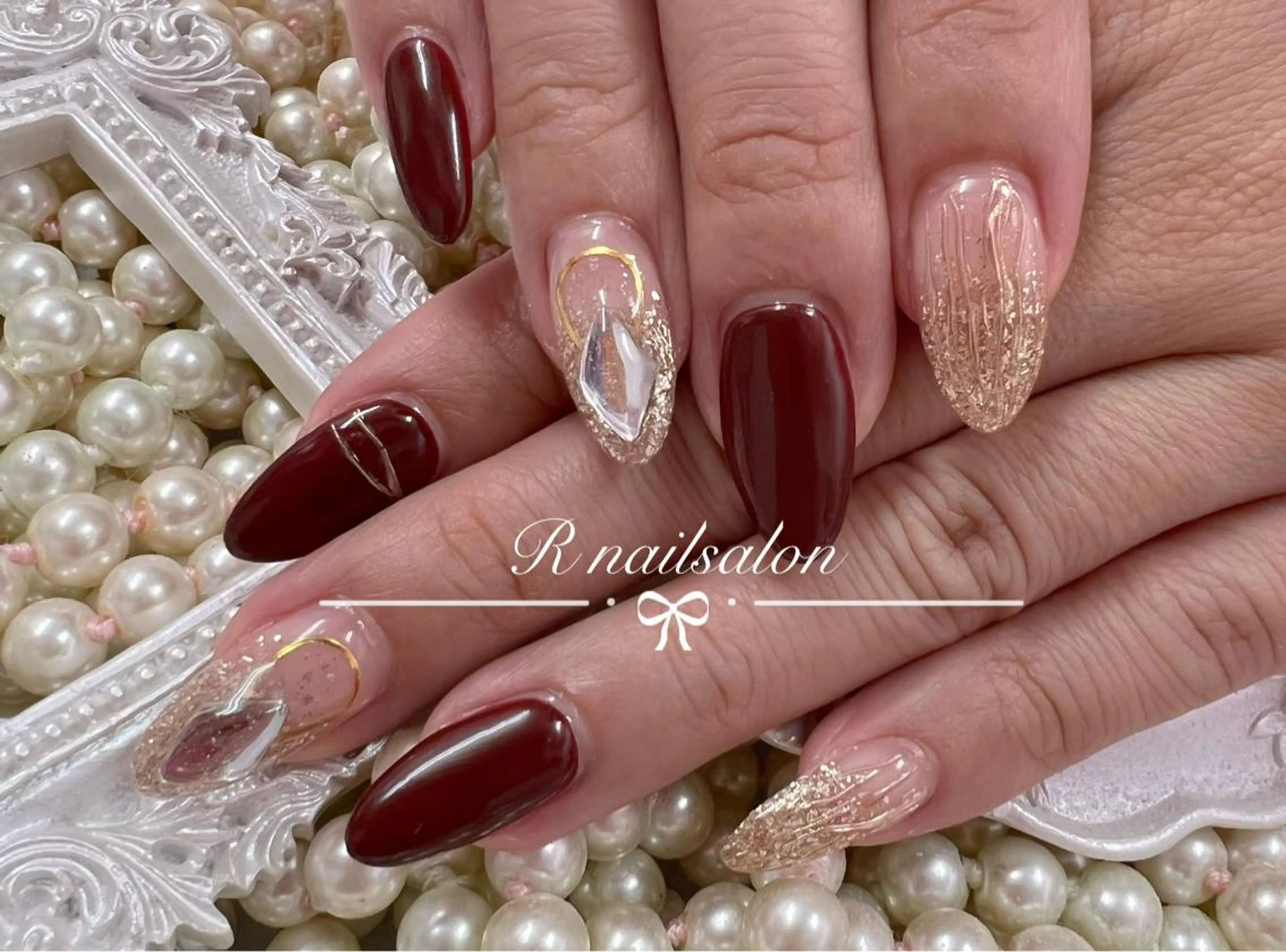 ロング ハンドネイル R NAILSALONのネイルデザイン