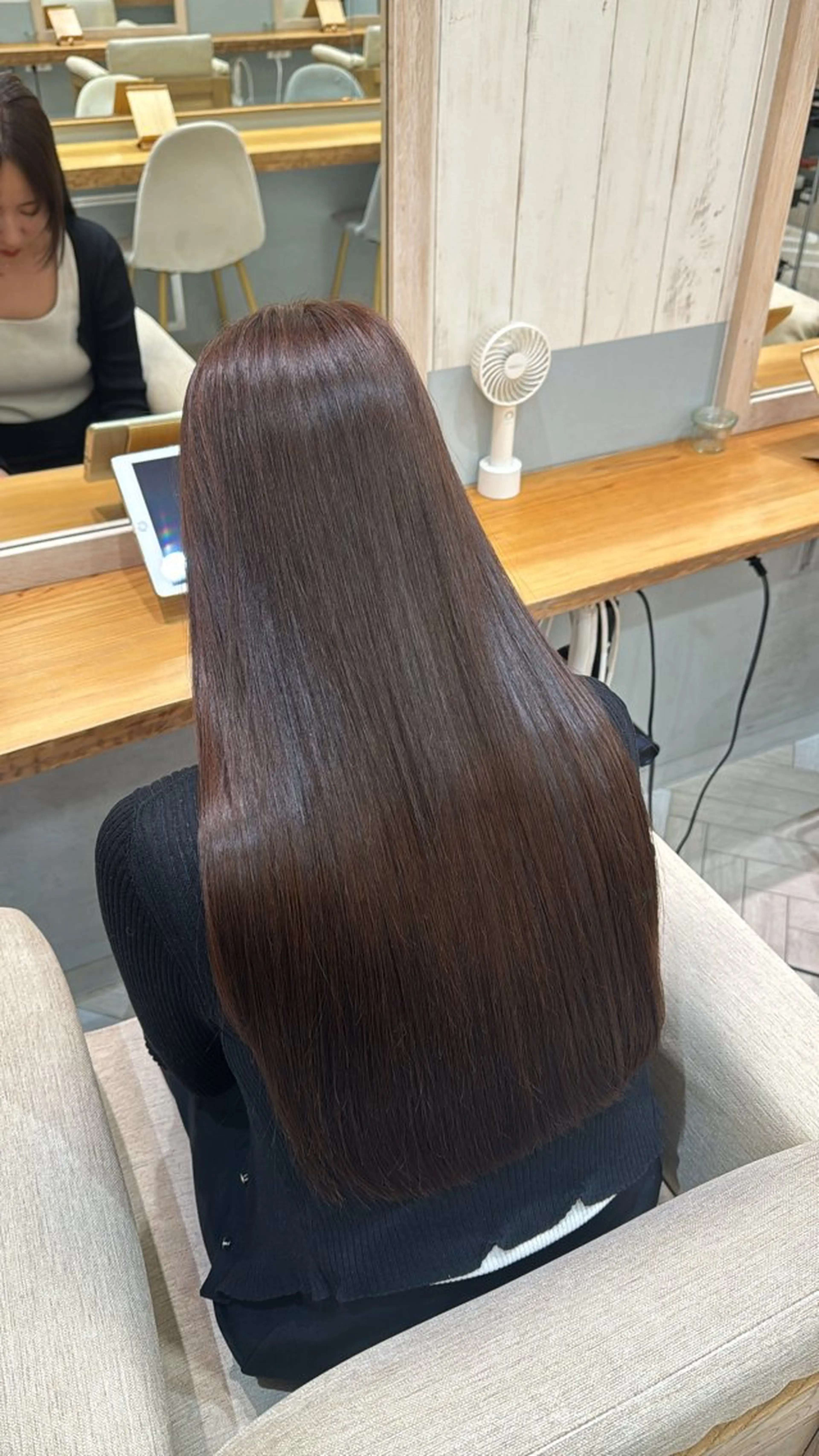ロング カラー パーマ ヘアアレンジ ケアカラー 韓国/ワンホン/新宿 レイヤーリョウヤのヘアスタイル