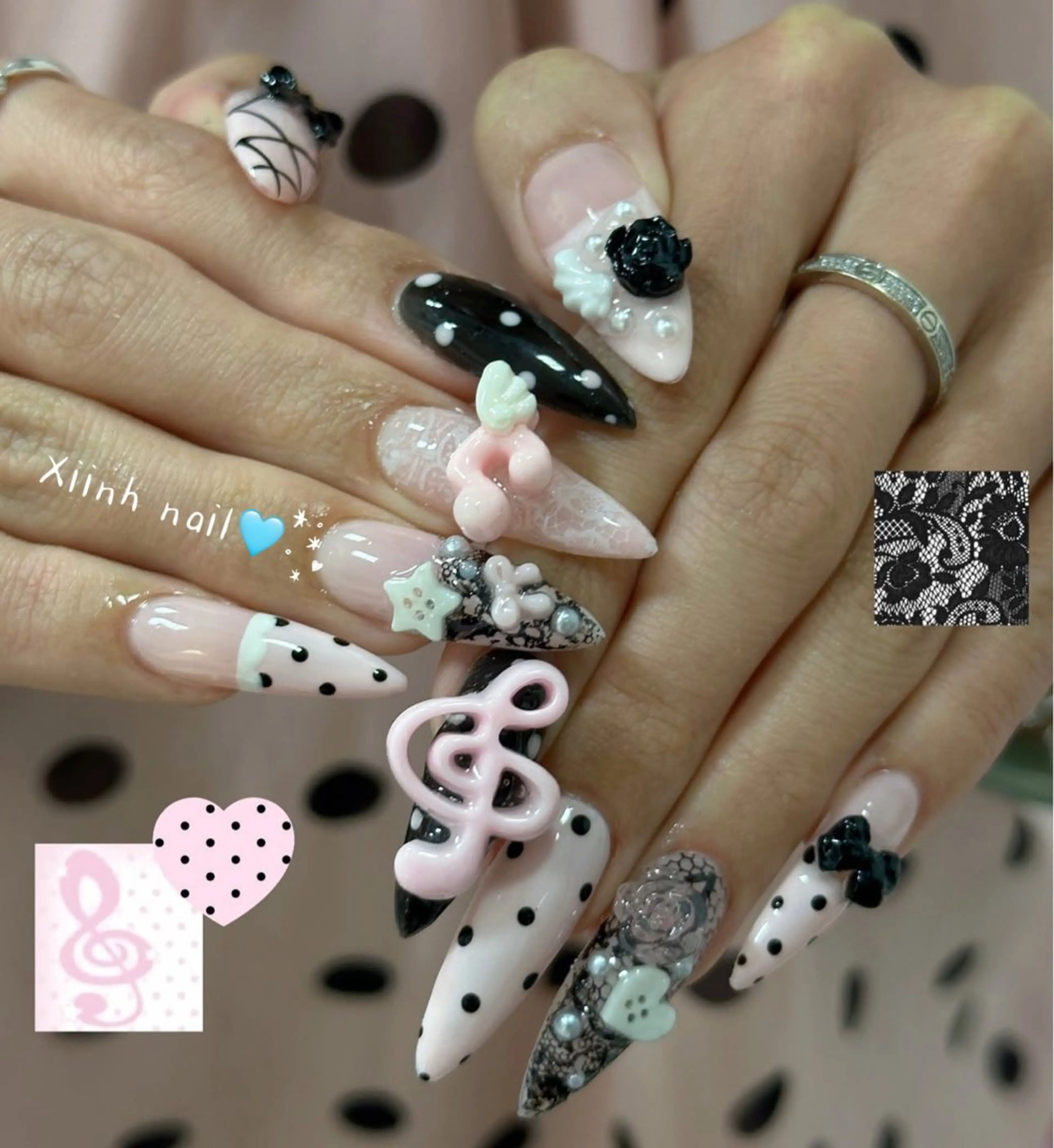 ネイル チークネイル 桜ネイル フットネイル ジェルネイル ハロウィン XIINH NAIL SALONのネイルデザイン