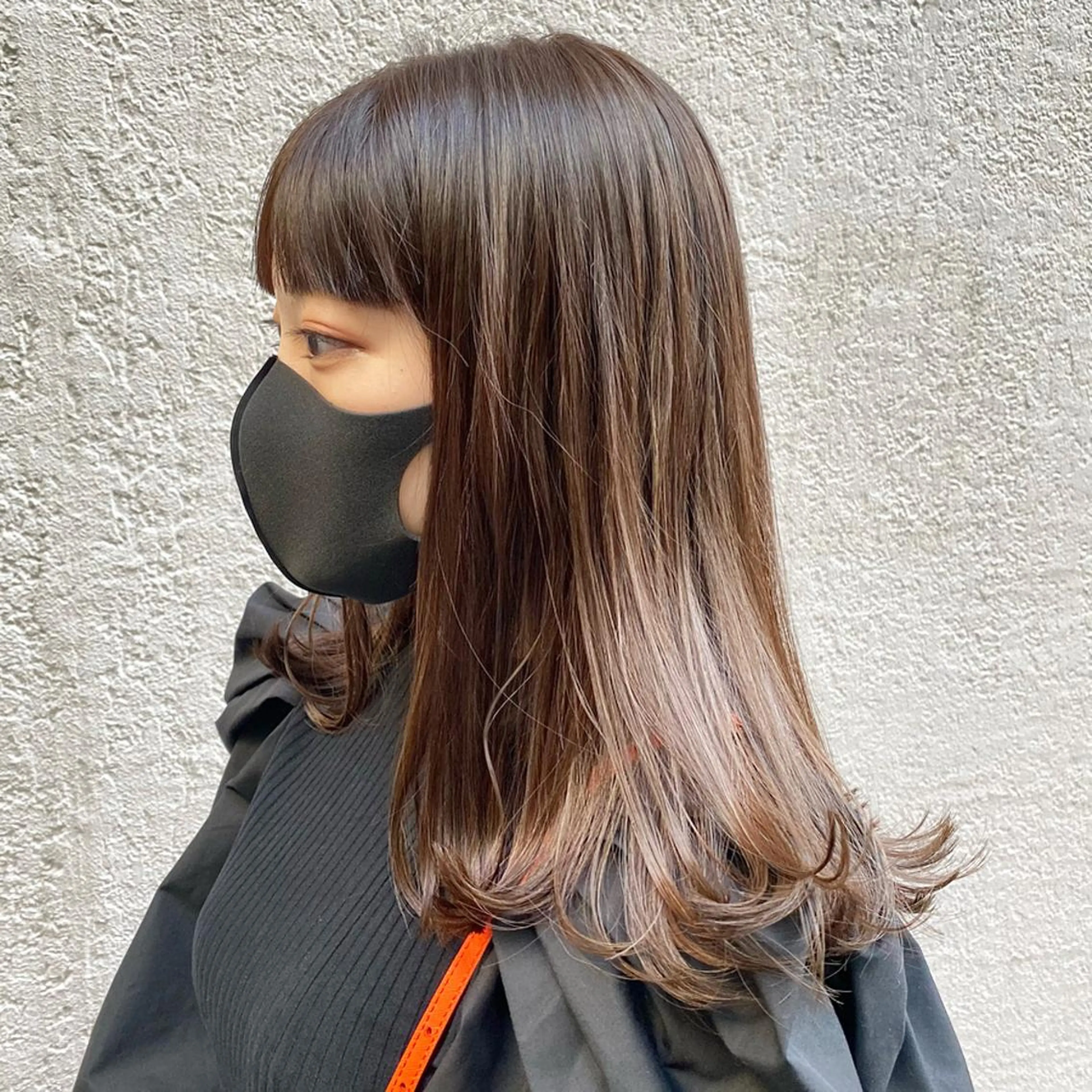 セミロング カラー ハイライトカラー ハイライト LATTE所属・垢抜け顔周り／韓国 ヘア𝑺𝒂𝒌𝒊のヘアスタイル