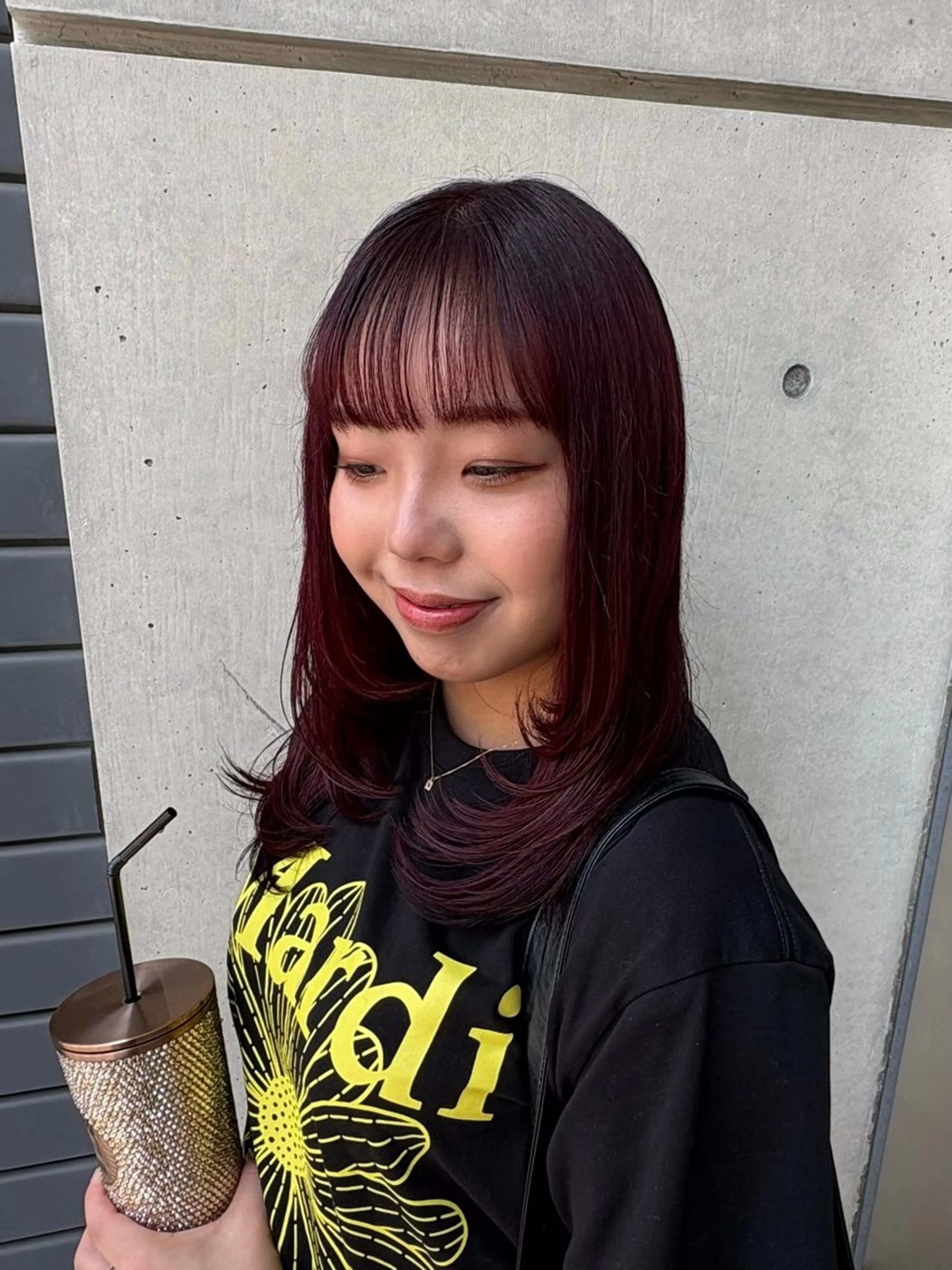 セミロング カラー ブリーチカラーモデル ダブルカラー✨ななほのヘアスタイル
