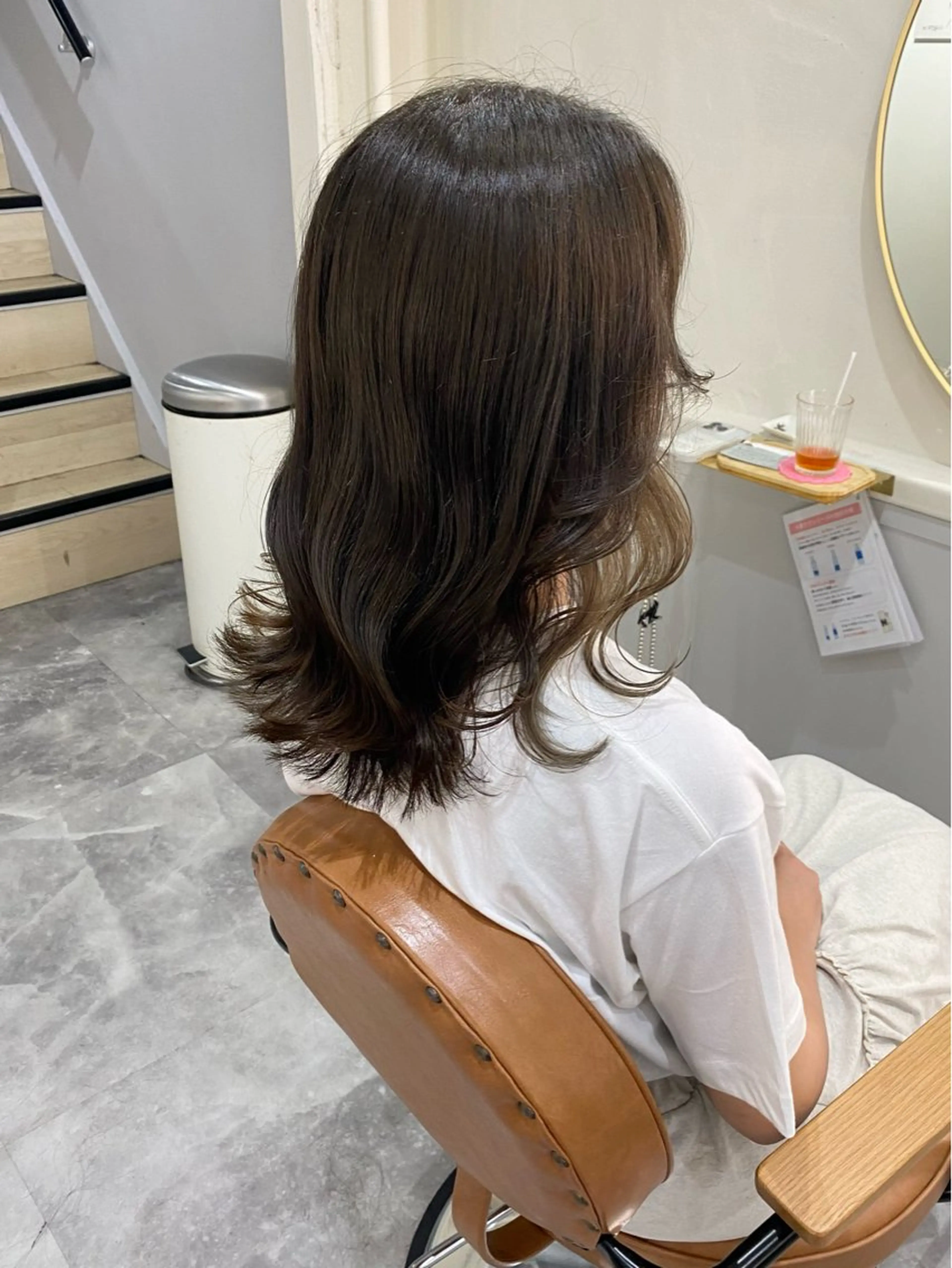 セミロング カラー ブリーチ ヘアカラー トリートメント HONDA KANONのヘアスタイル