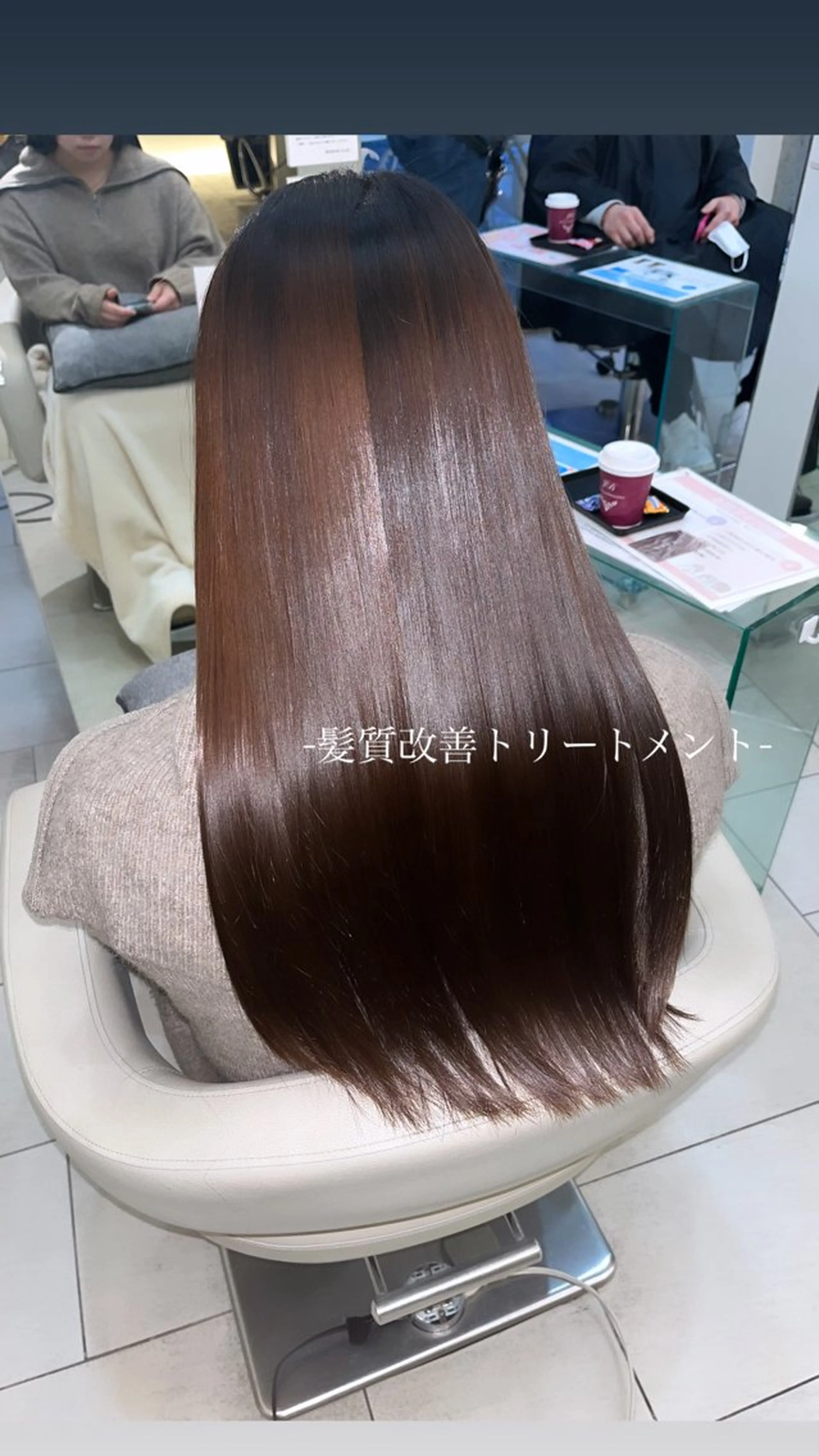 ロング トリートメント 似合わせカット暖色 カラーhiyonaのヘアスタイル