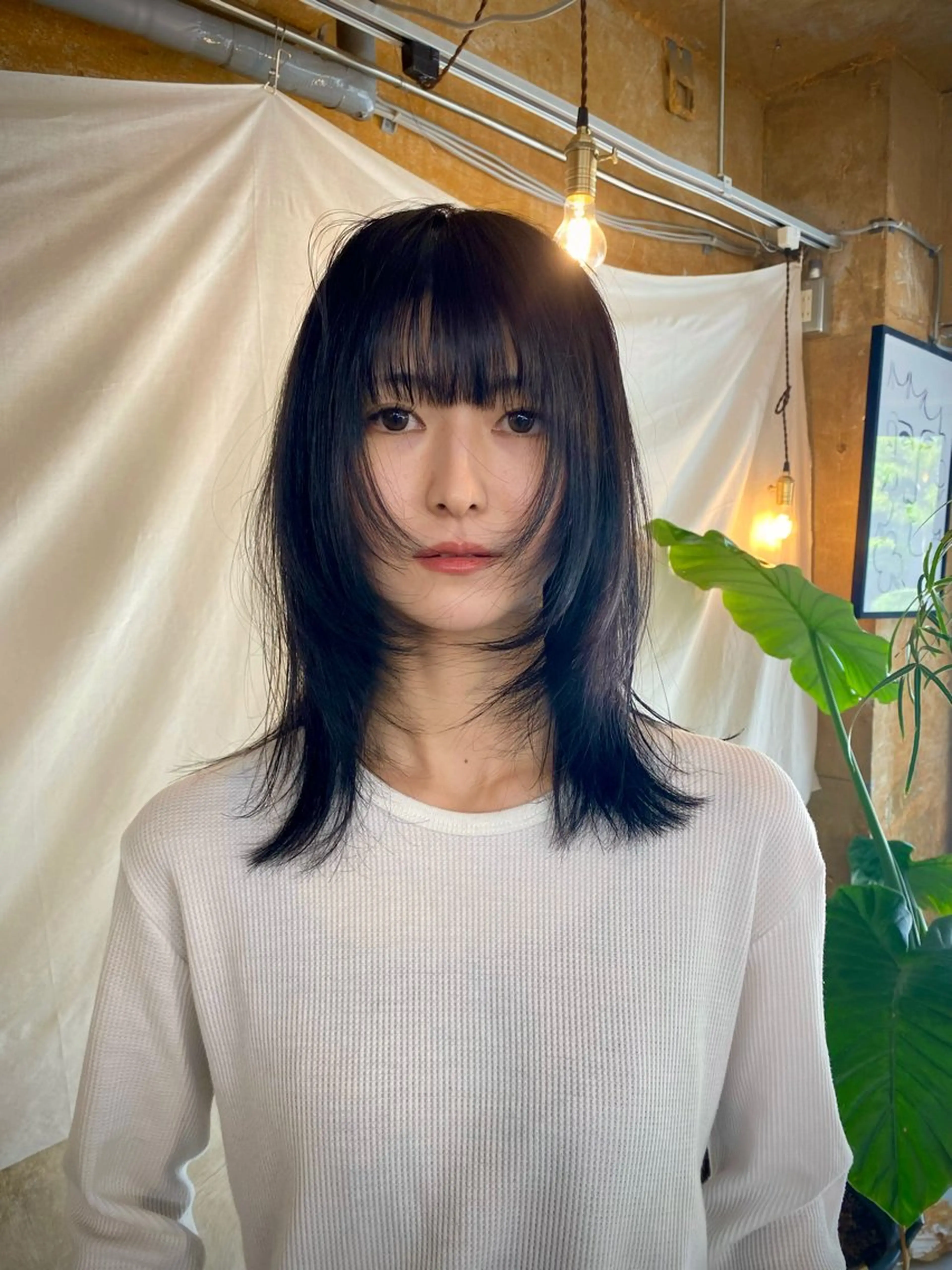 ミディアム カラー カット ヘアカラー KEI gattacaのヘアスタイル