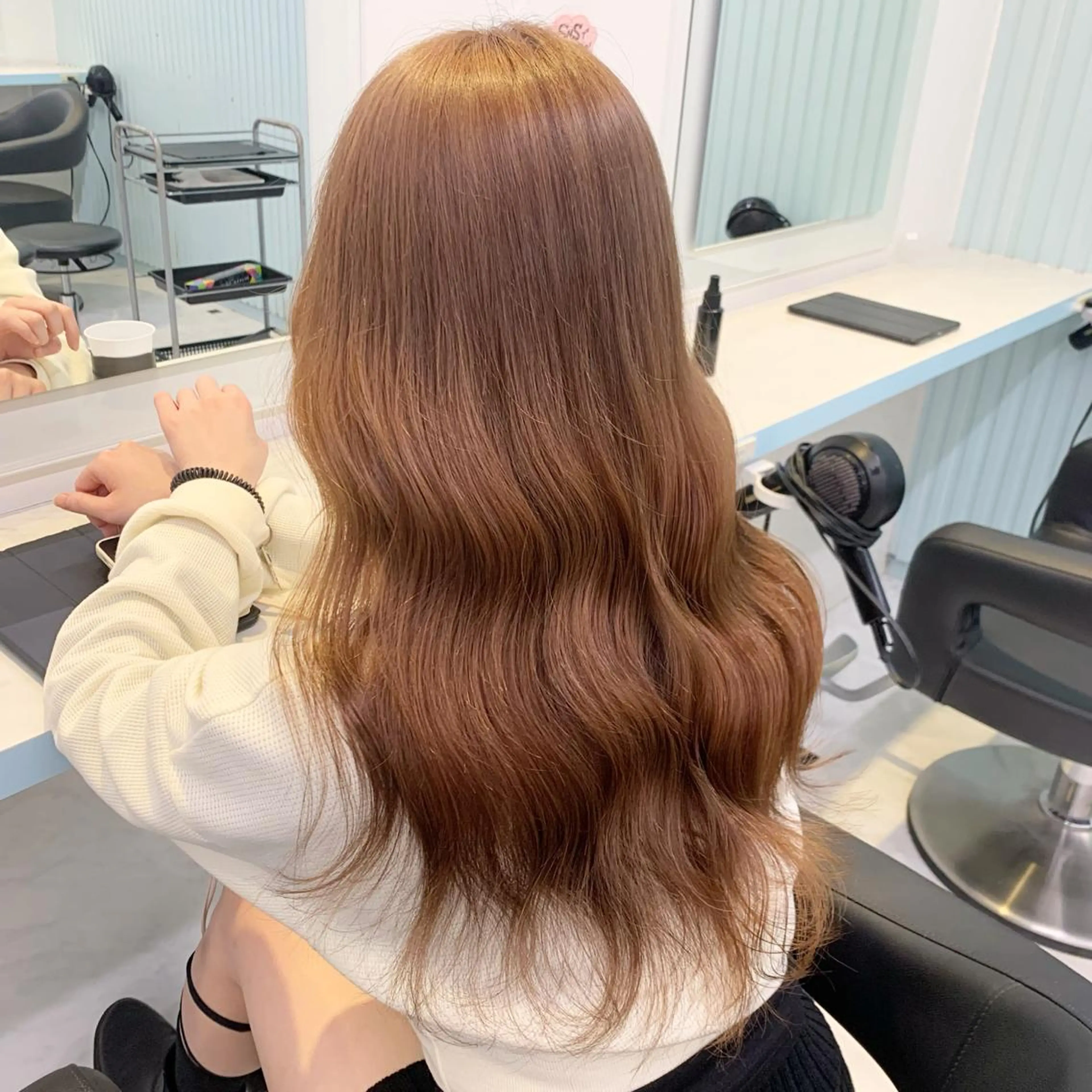セミロング ヘアカラー トリートメント 🤍大人っぽ韓国暗髪 🤍Asuka🤍のヘアスタイル