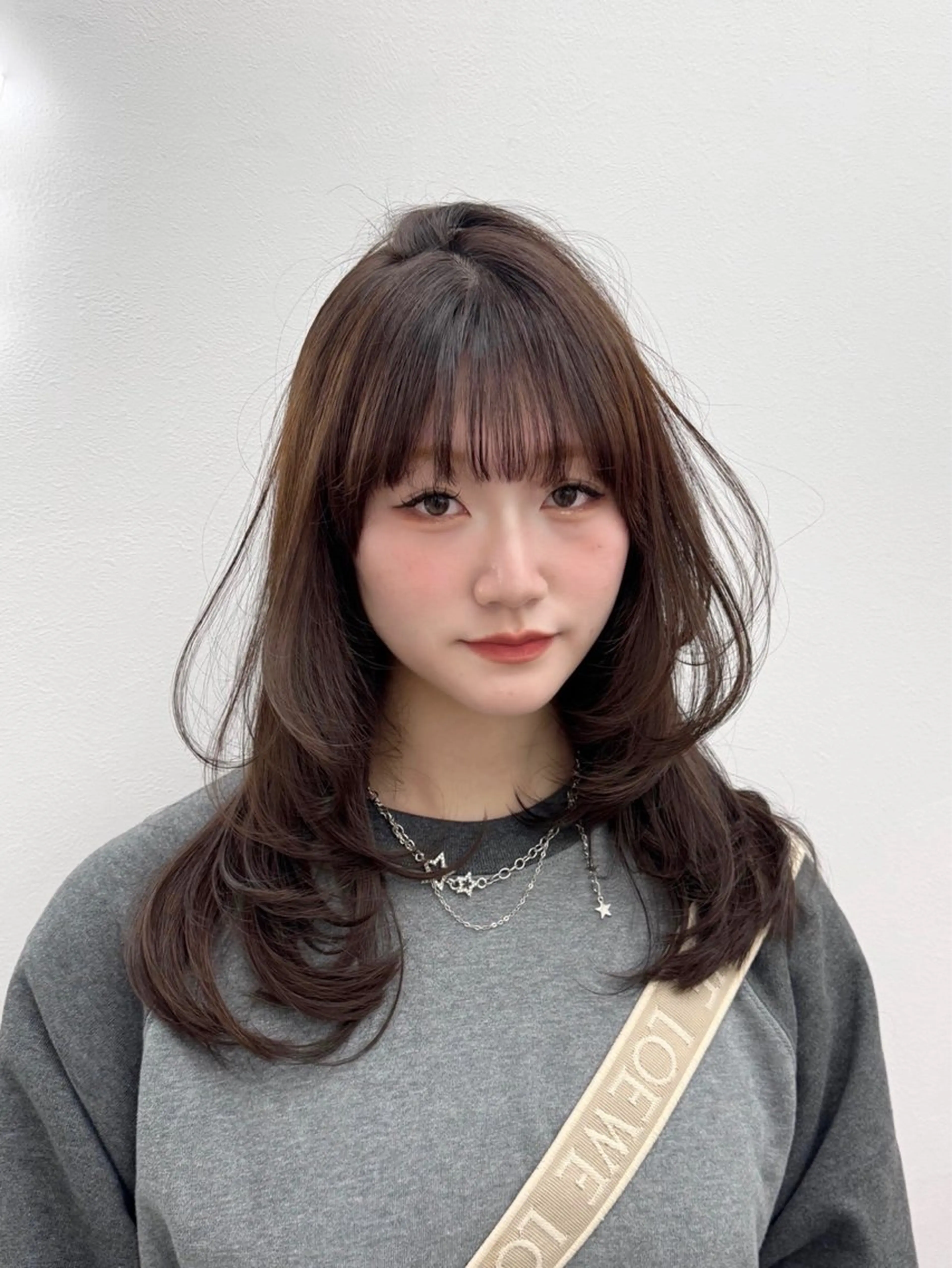 ロング カット ヘアカラー トリートメント 🤍韓国暗髪 レイヤー🤍きょうのヘアスタイル