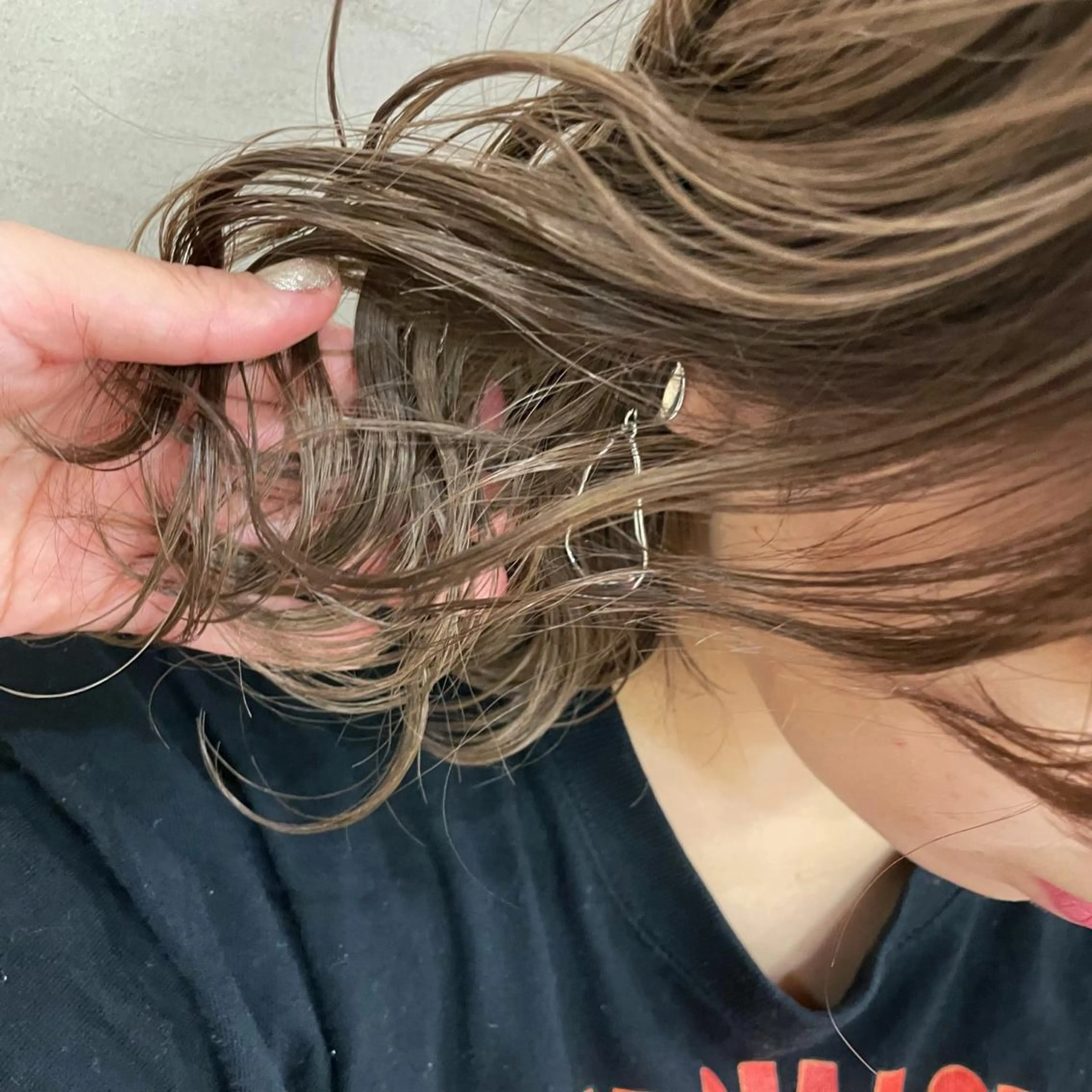 セミロング カラー ハイトーン/暖色/ 眉/メイク/Rinaのヘアスタイル