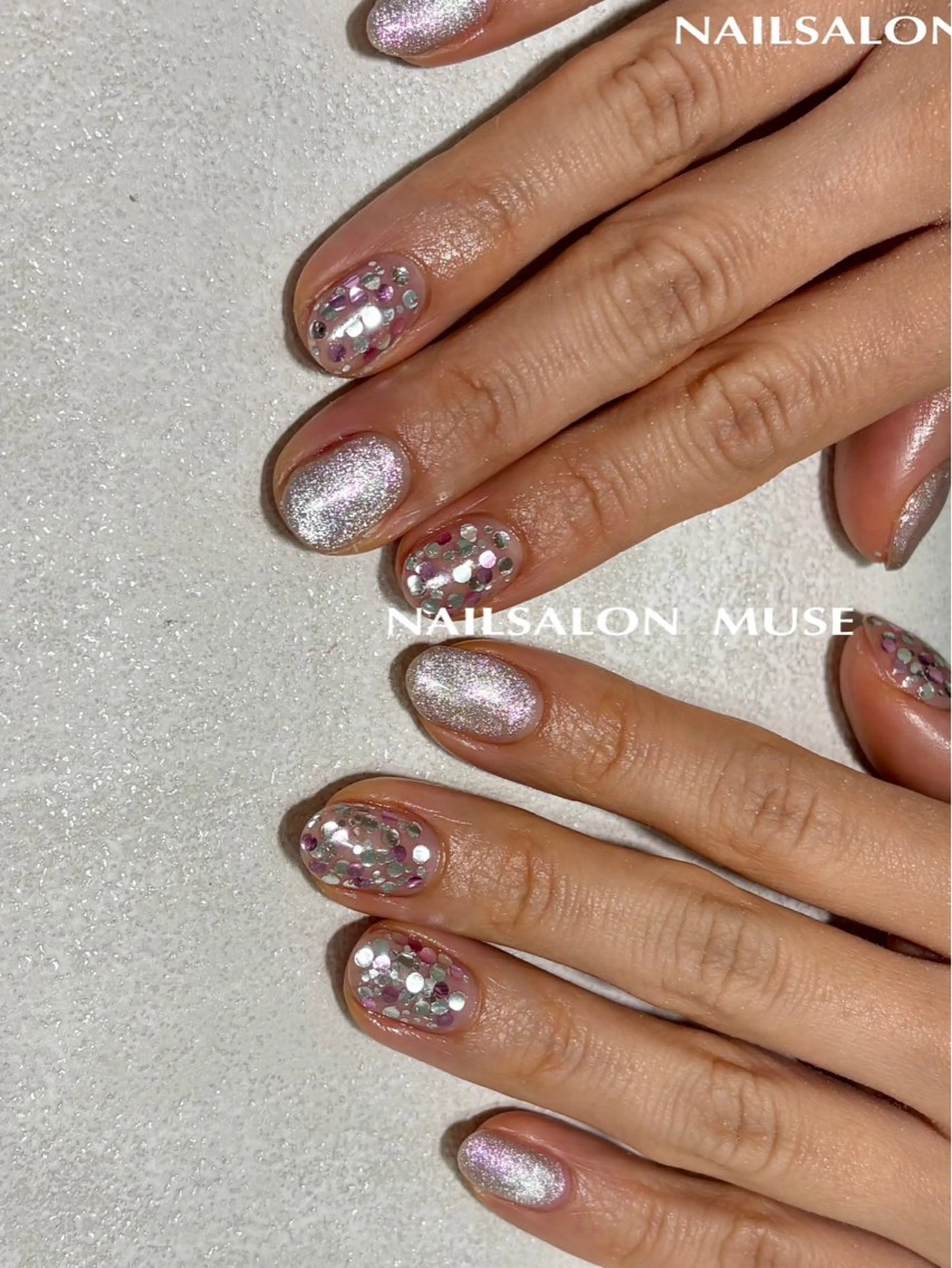 ネイル ホログラムネイル マグネットネイル Nail Salon MUSE    Aiのネイルデザイン