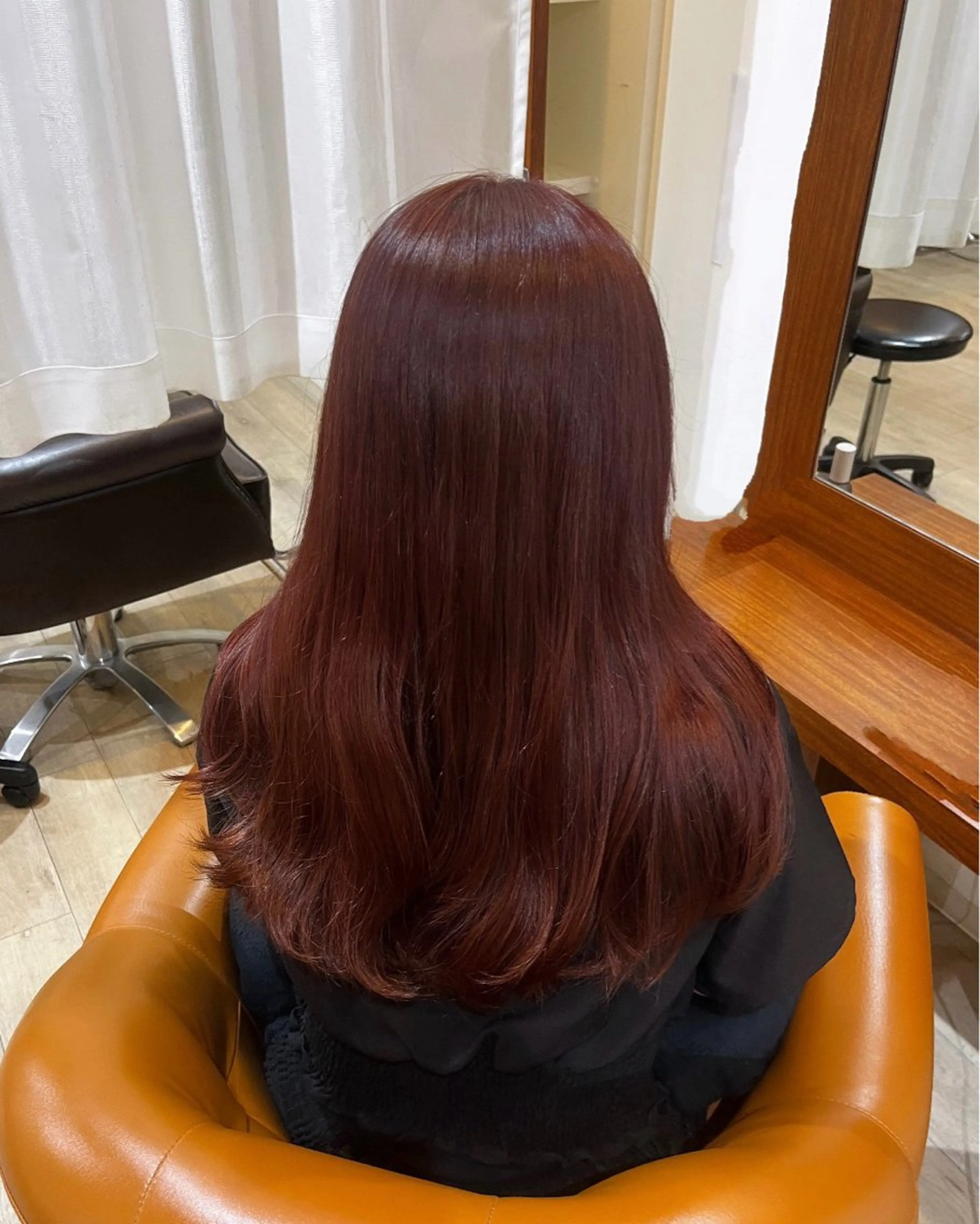 ロング カラー ブリーチ 透明感カラー ダブルカラー ブリーチなしカラー レッドカラー ヘアカラー misaki/透明感 カラー/尼崎美容室のヘアスタイル
