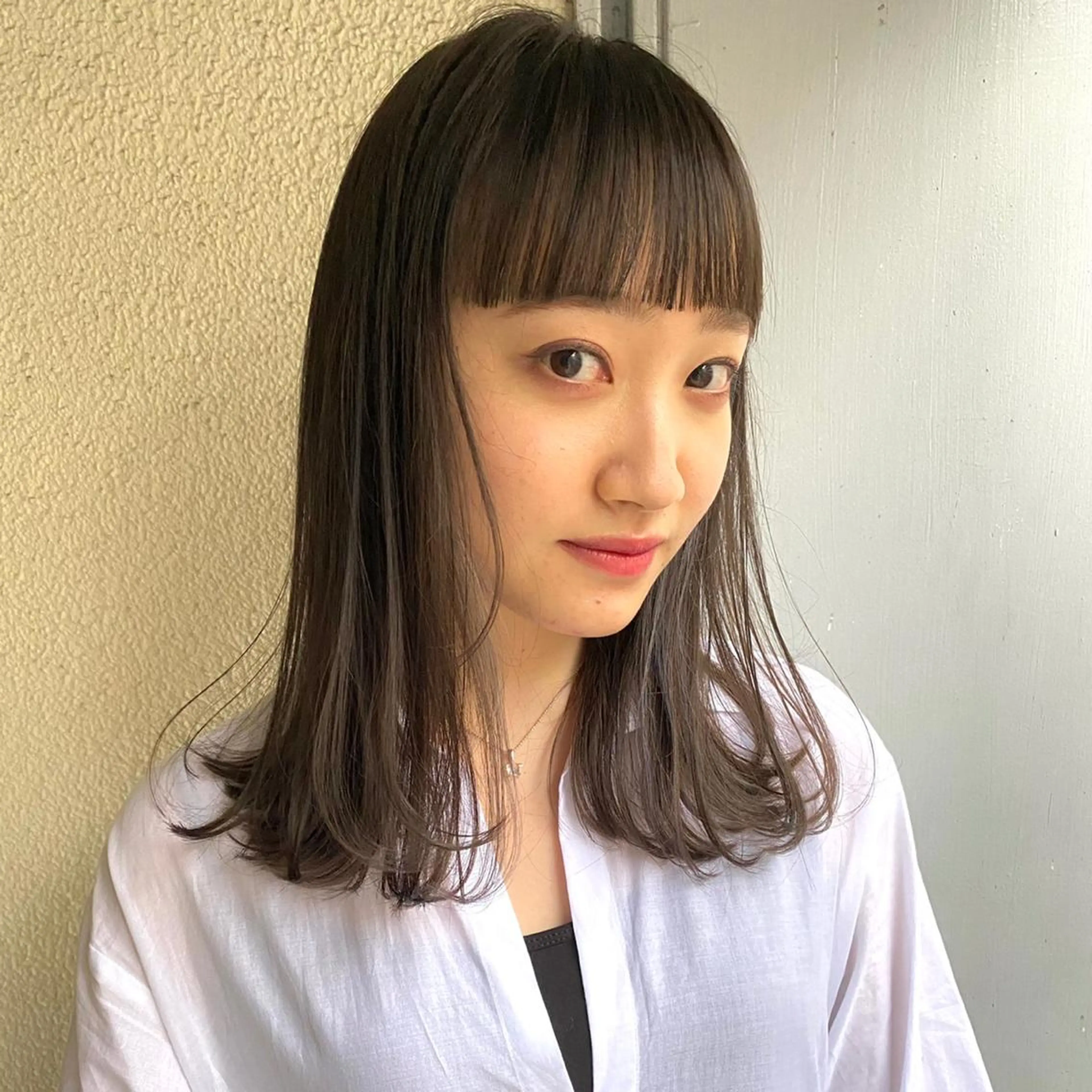 カラー 縮毛矯正 ツガミ リナのヘアスタイル