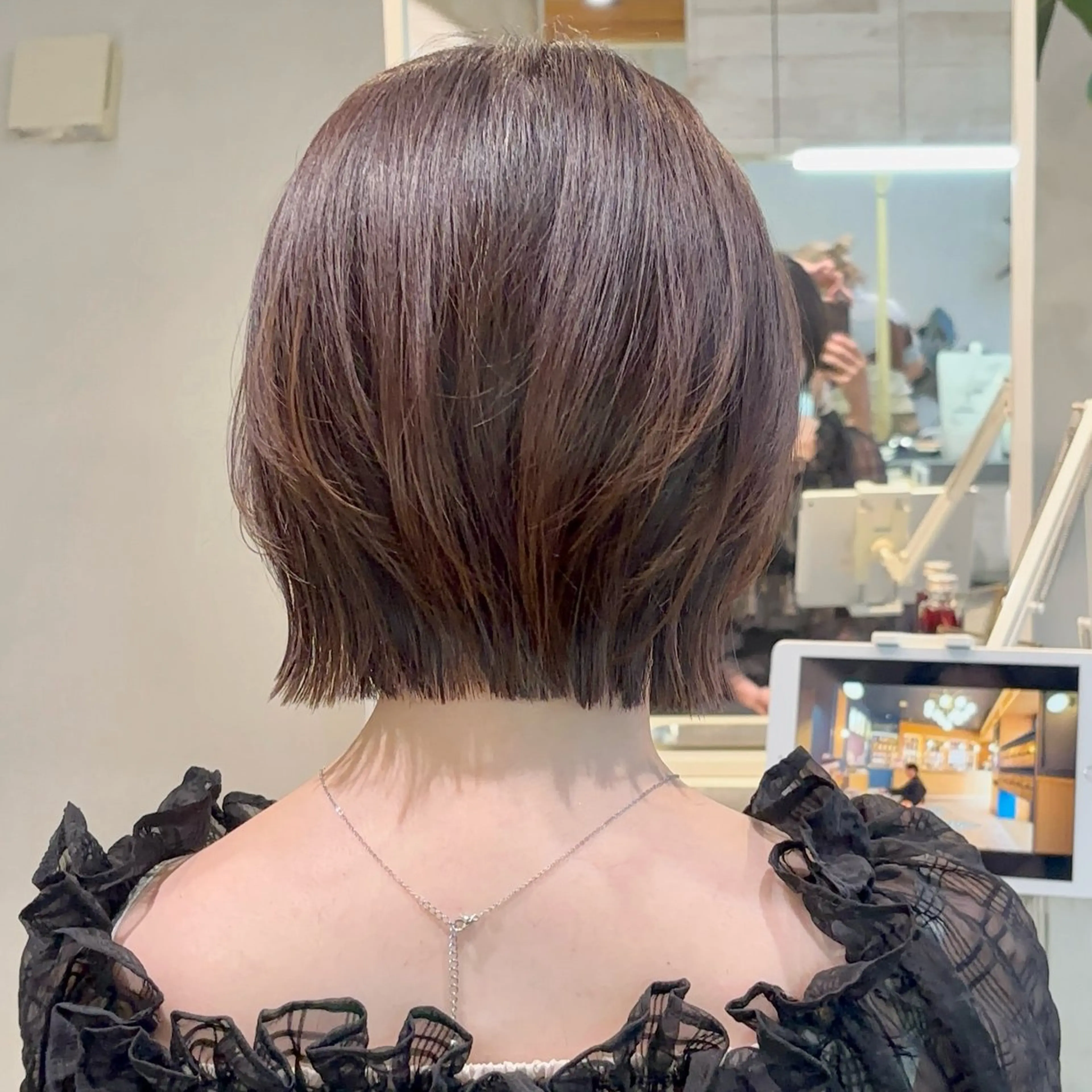 ミディアム ボブレイヤー ボブ レイヤーカット カット "滋賀ボブといえば" 吉村　友輝のヘアスタイル