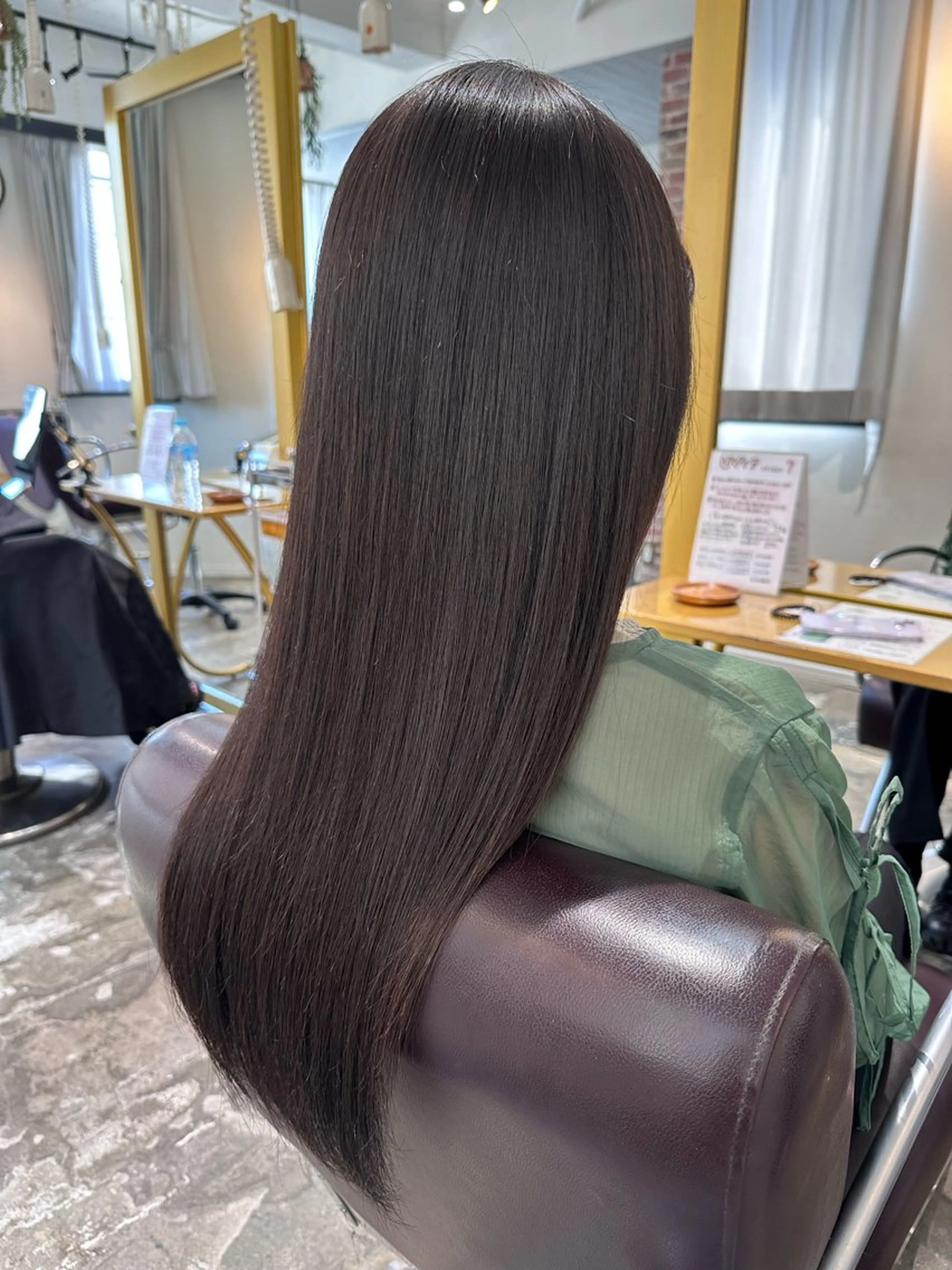 ロング カット 縮毛矯正 艶カラー/ レイヤー🩵Sakiのヘアスタイル