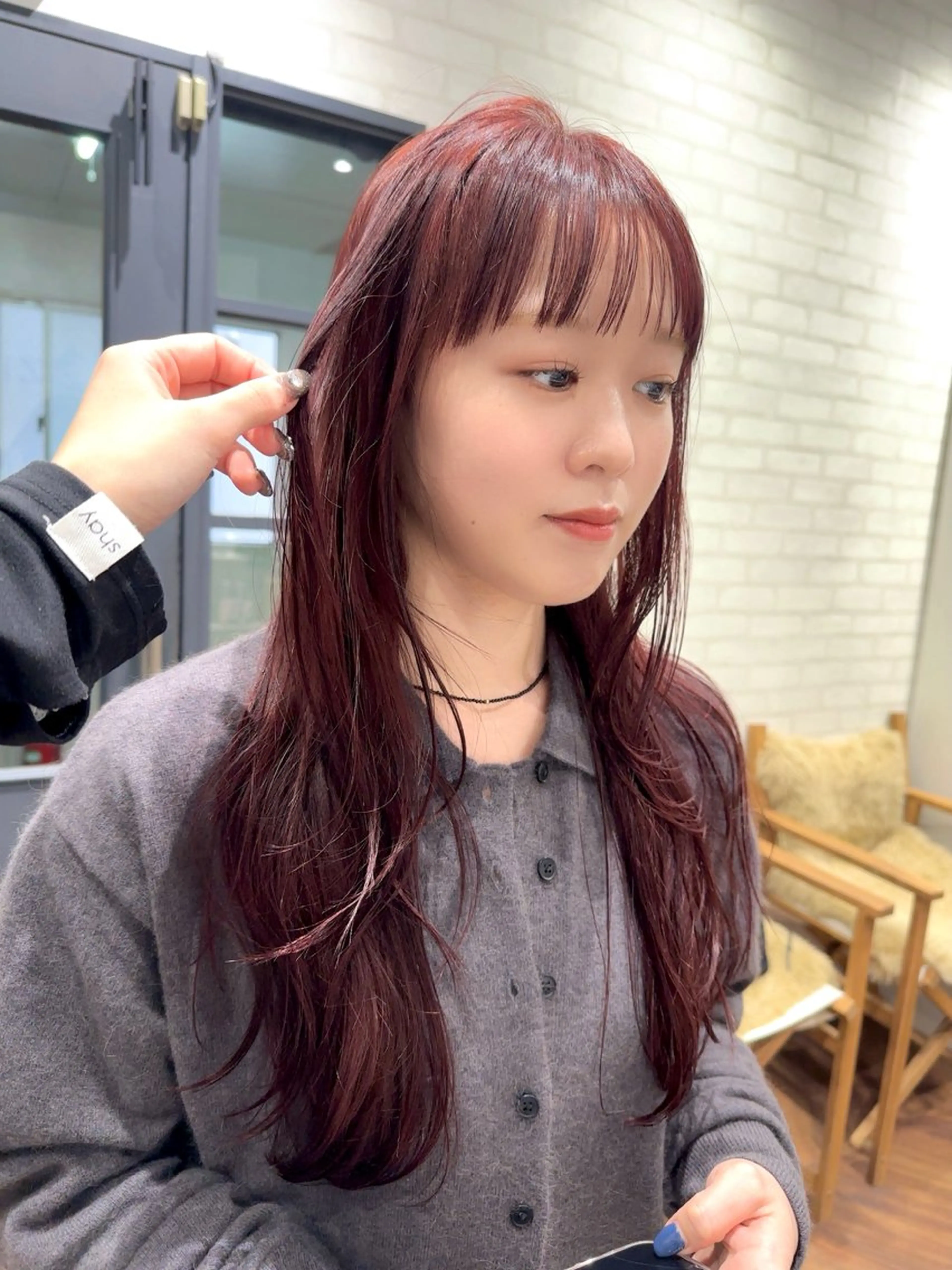 ロング カラー ラベンダーカラー ピンクカラー ピンクラベンダー ハッシュカット カット ヘアカラー トリートメント レイヤー/ボブ/ 顔周り/yukinaのヘアスタイル