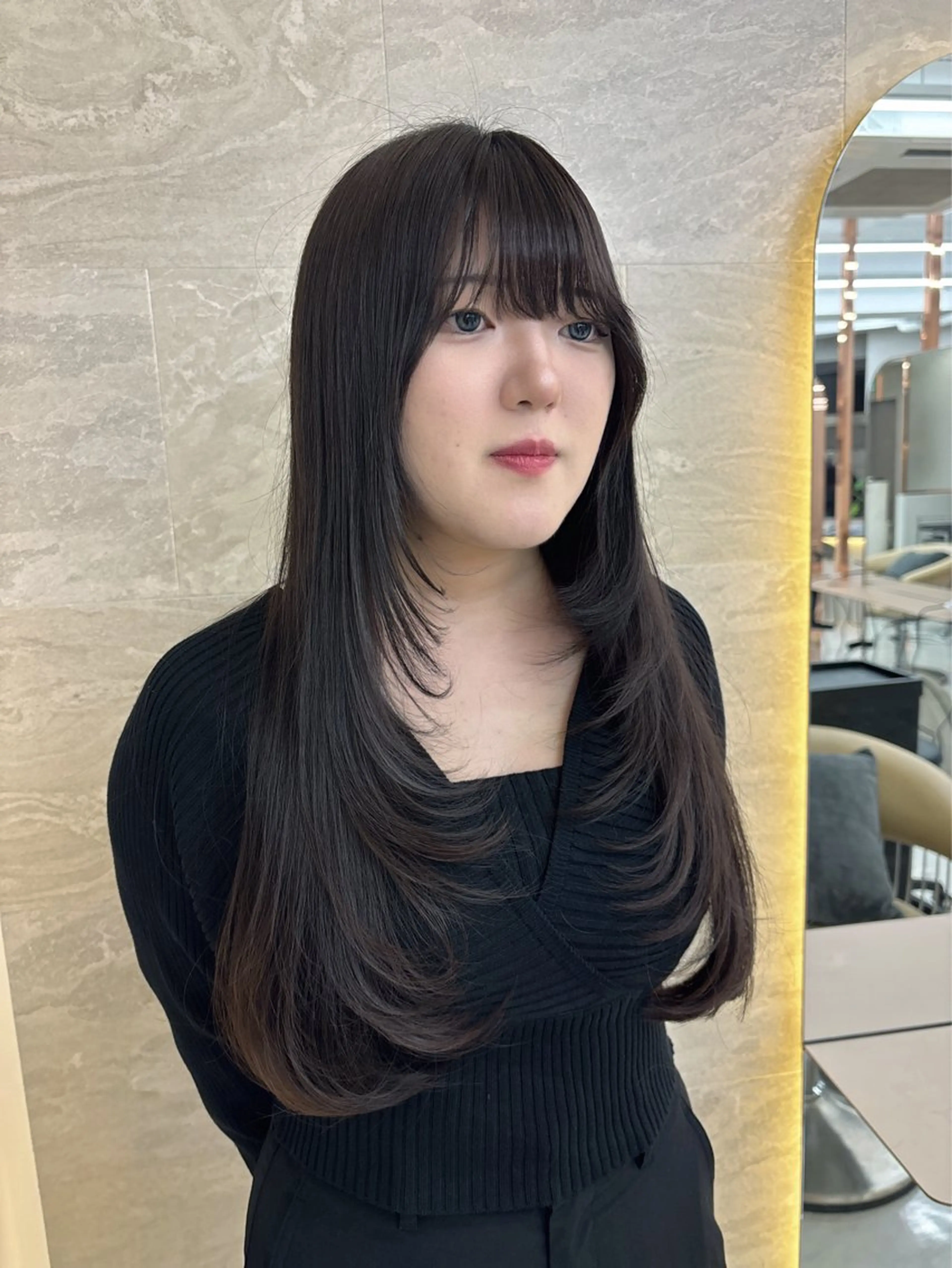 ロング レイヤーカット 💖美髪矯正／透明感 カラー💖のぞみのヘアスタイル