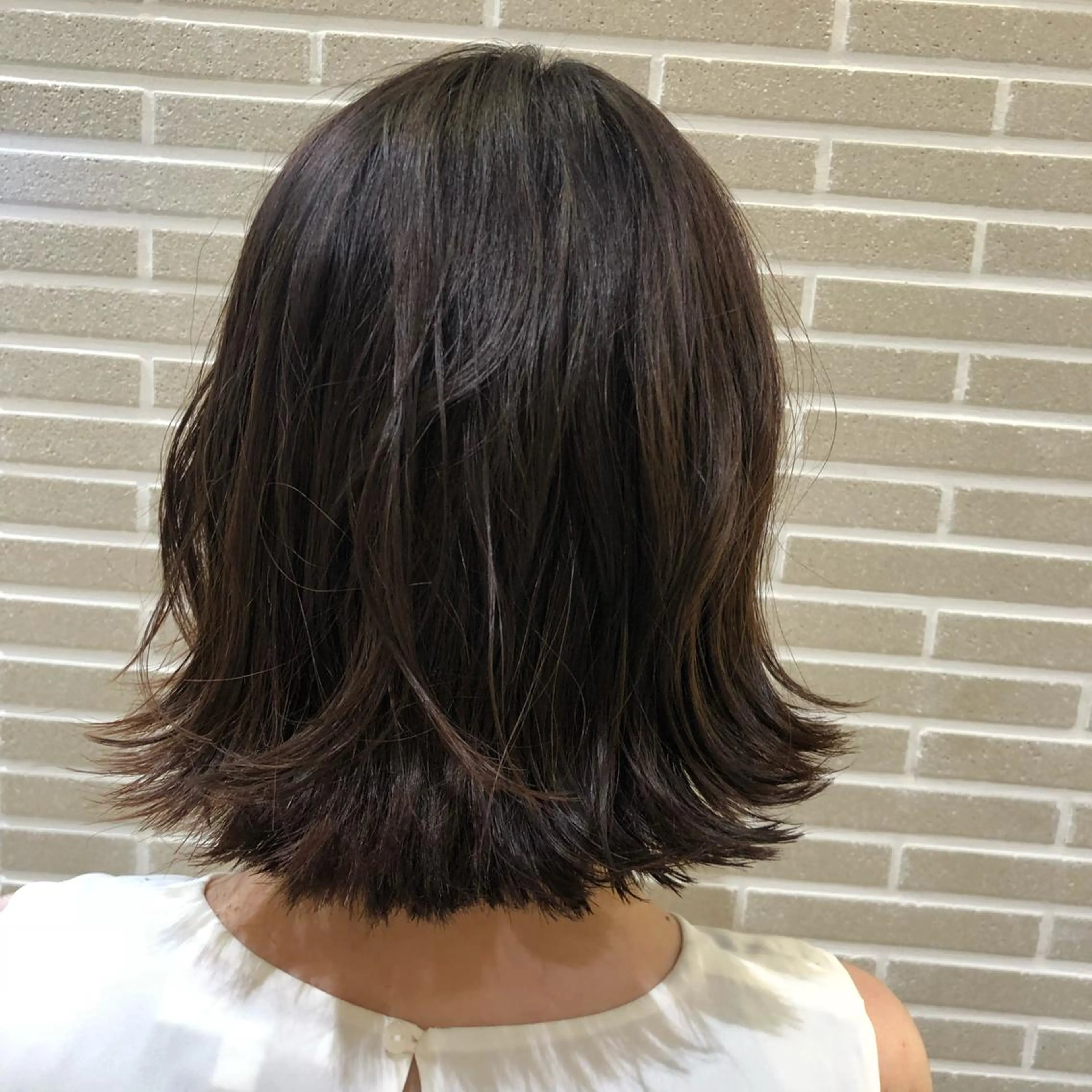 ミディアム カラー カット ヘアカラー トリートメント 山北 咲子のヘアスタイル
