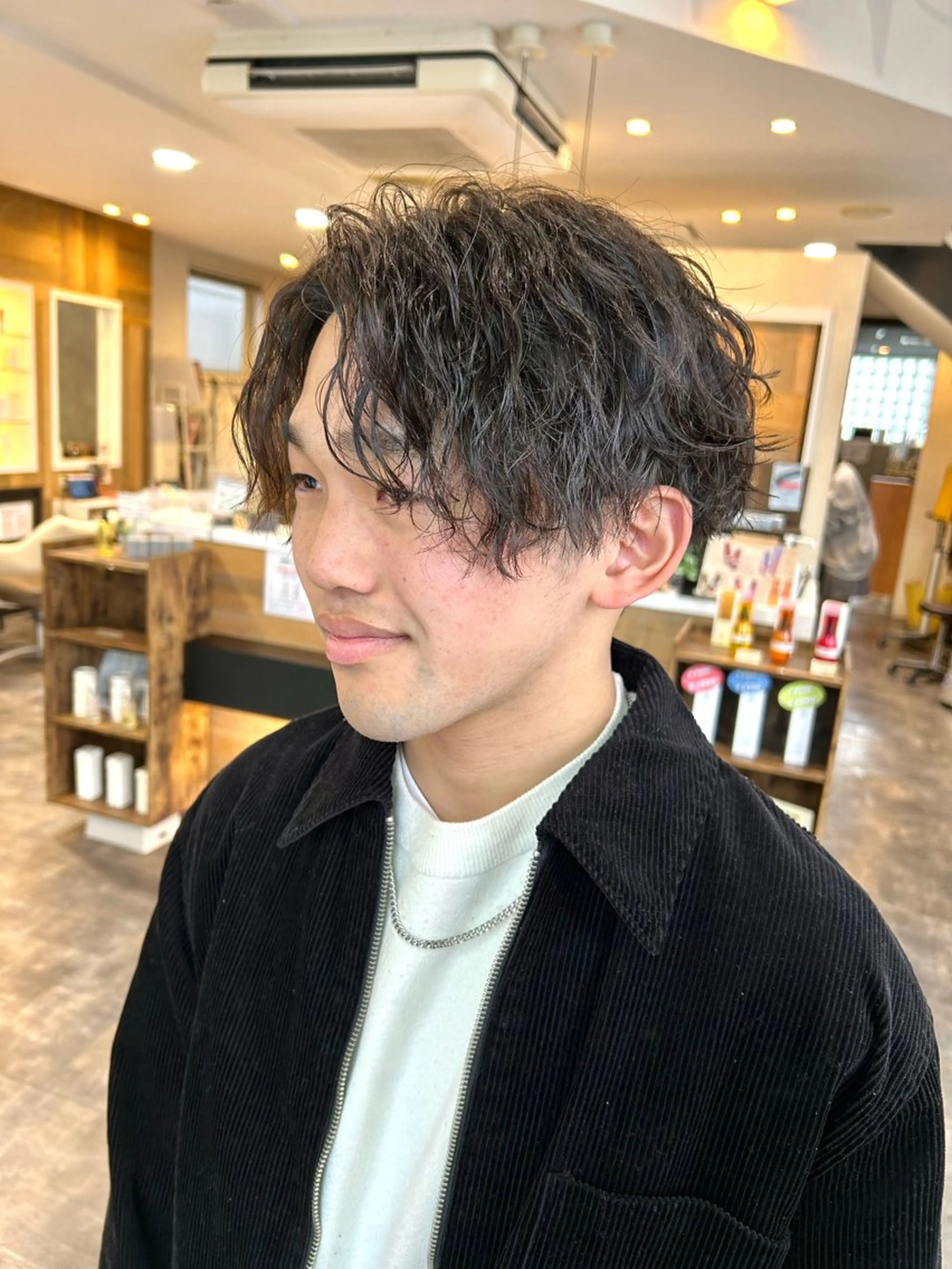 ショート パーマ メンズ カット パーマ モデル募集中✂︎ Happis ハピスのヘアスタイル