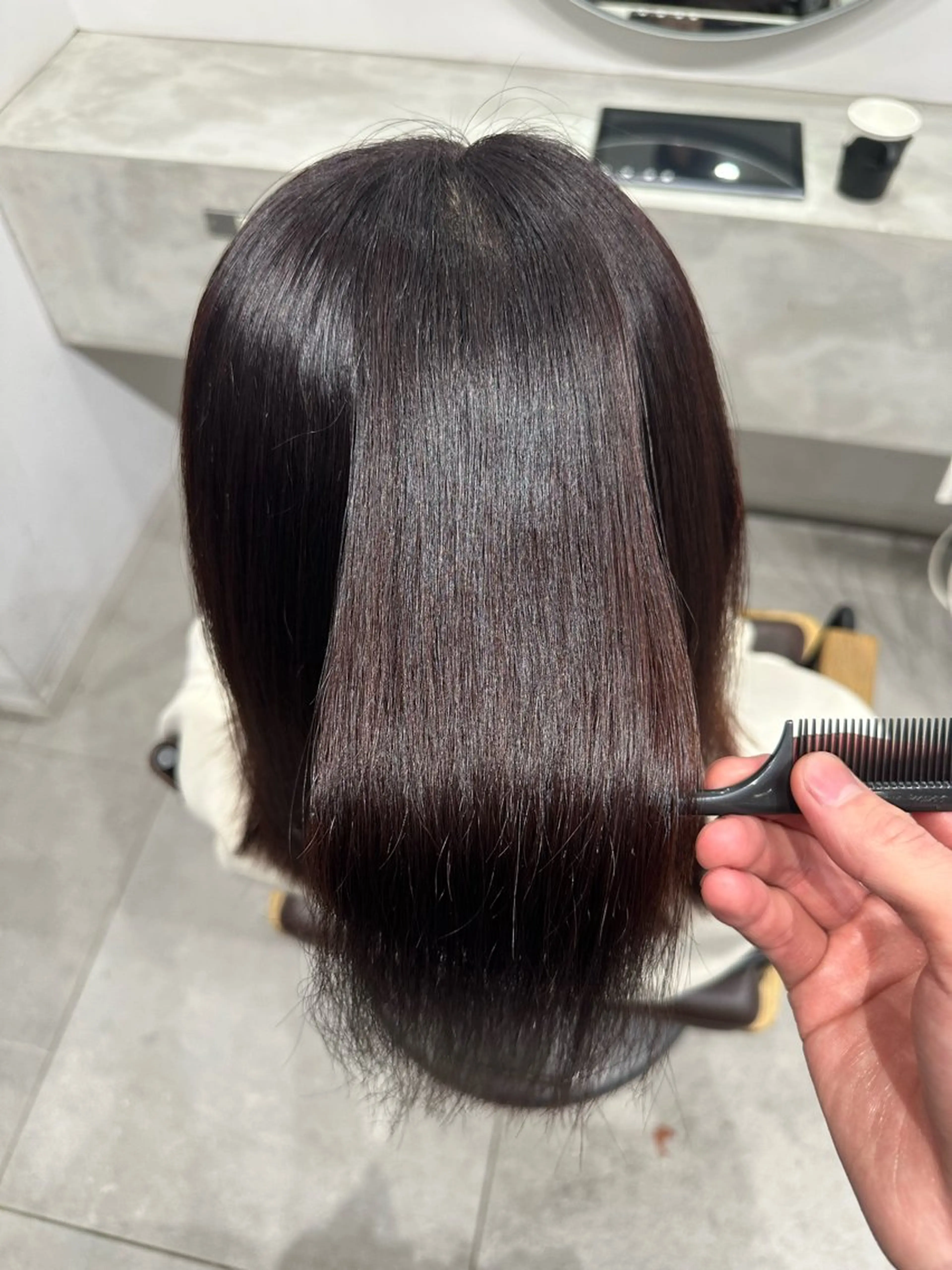 カラー レッドカラー ヘアカラー トリートメント clan所属・志賀 海音のヘアスタイル